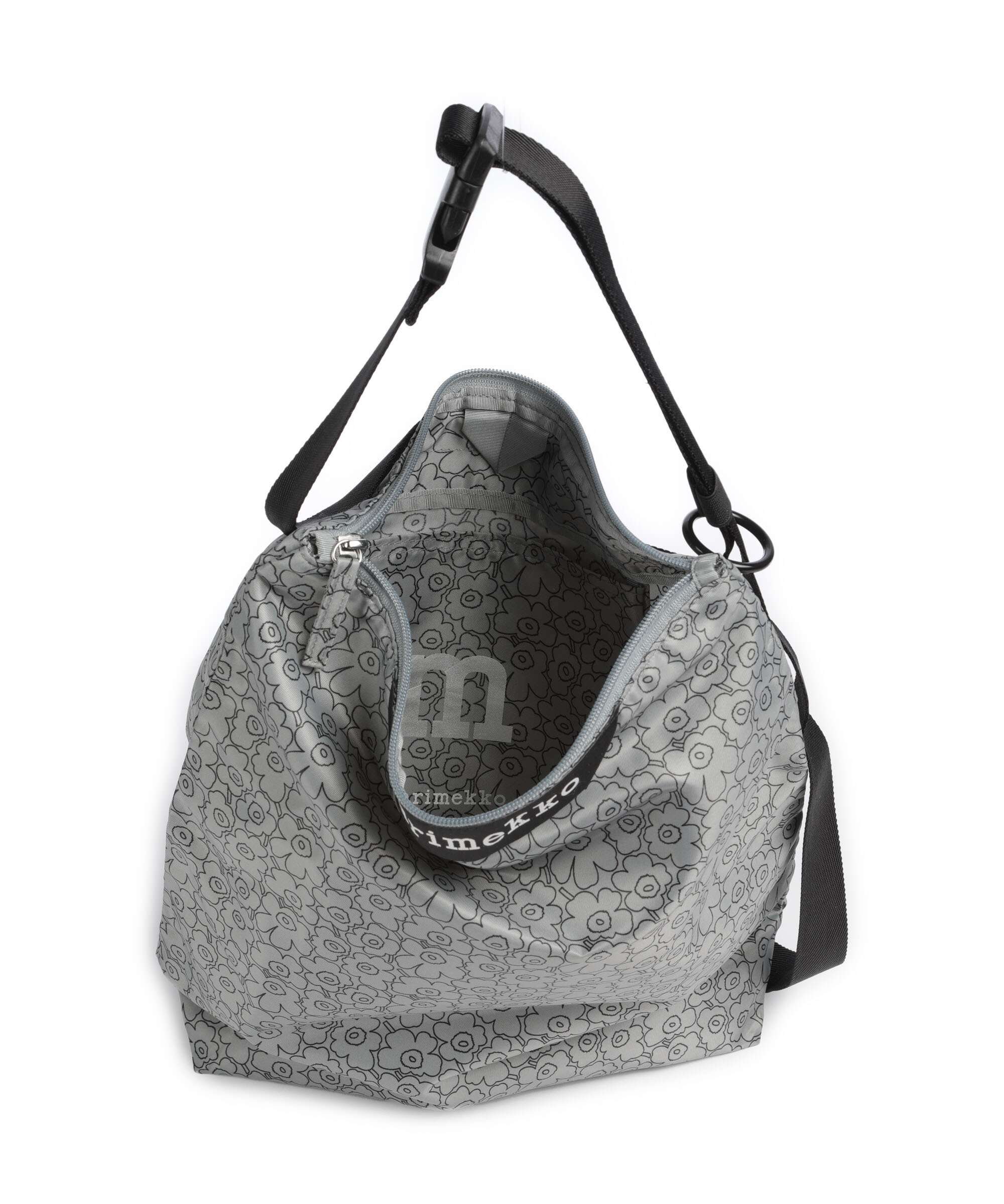Marimekko Neat Unikko Piirto M Sac fourre-tout grey/black - Image 5