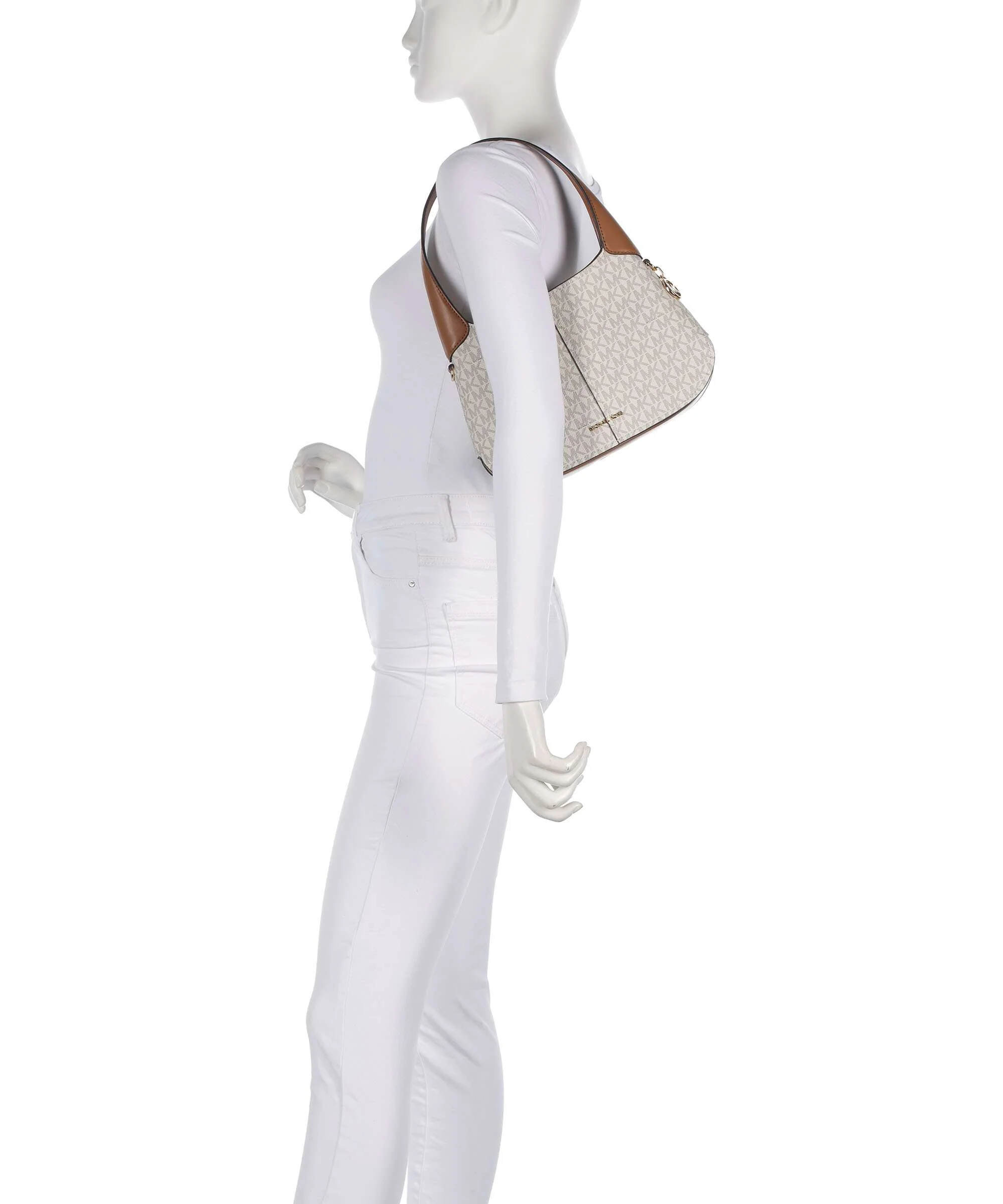 Michael Kors Alice Small Sac porté épaule vanilla/acorn - Image 3