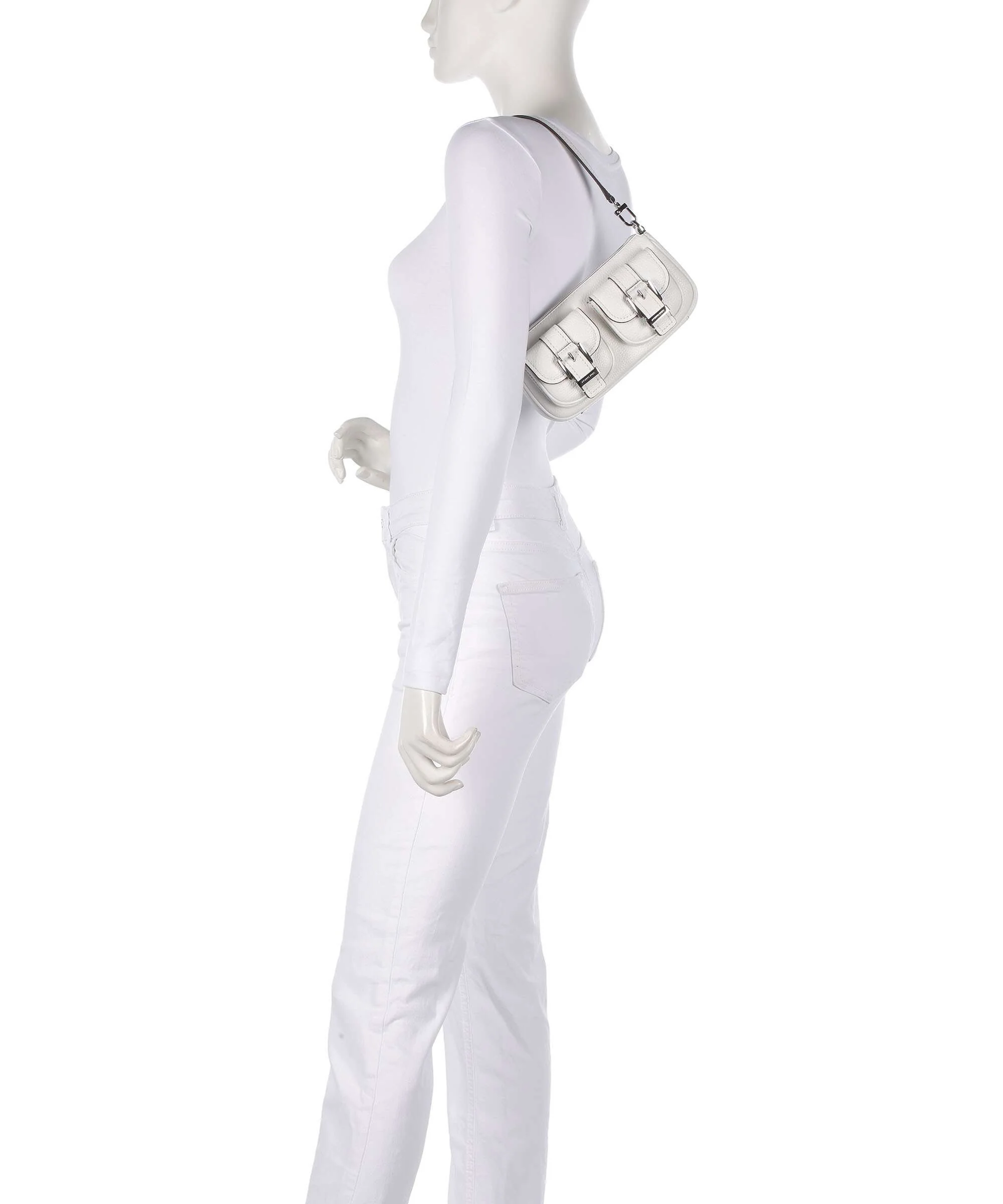 Michael Kors Zoe Small Sac porté épaule optic white - Image 3