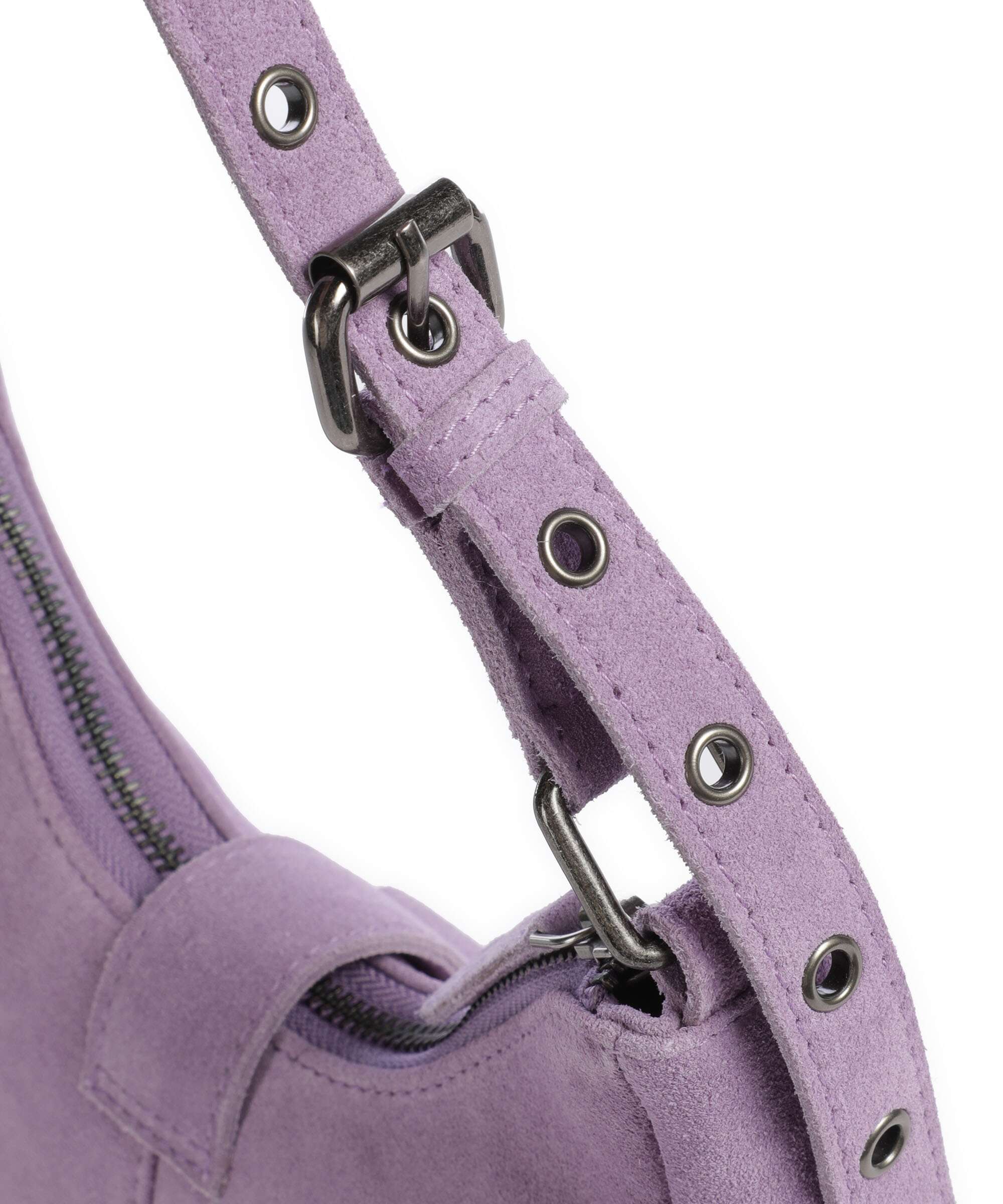 Núnoo Suede Palma Sac porté épaule purple - Image 4