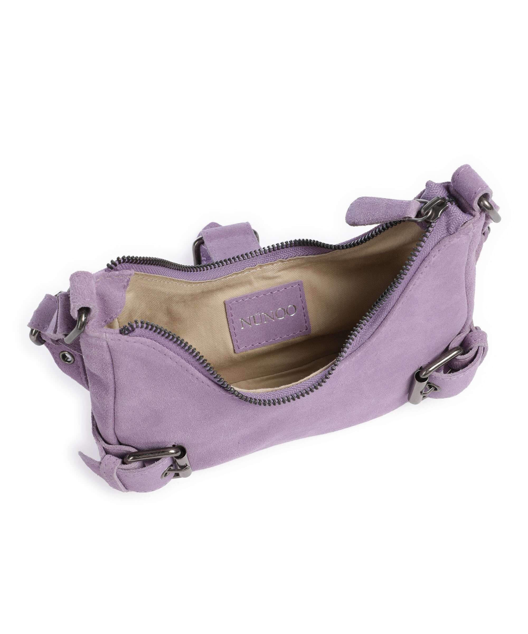Núnoo Suede Palma Sac porté épaule purple - Image 6