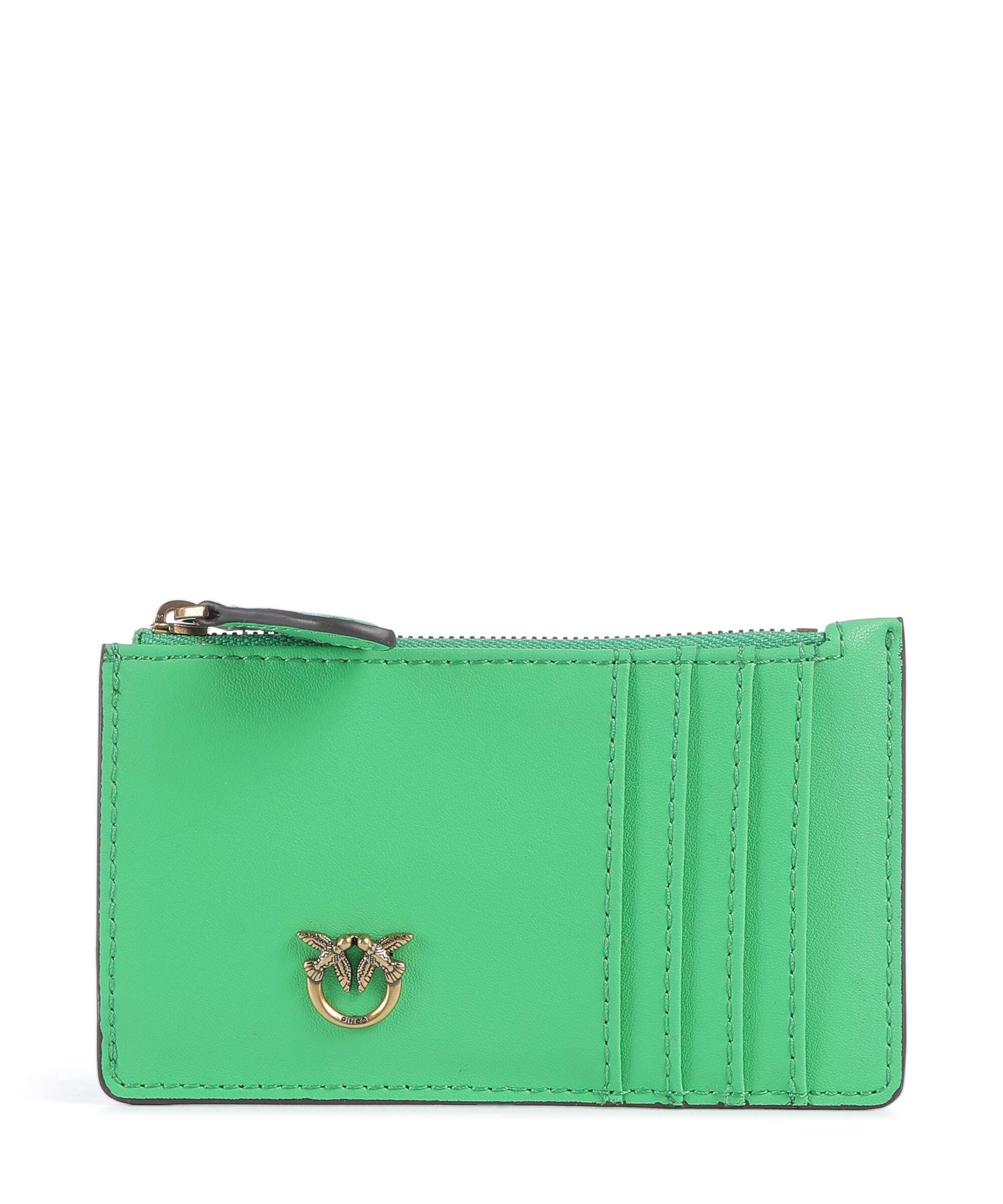 Pinko Airone Étui à cartes crédit verde isola/antique gold
