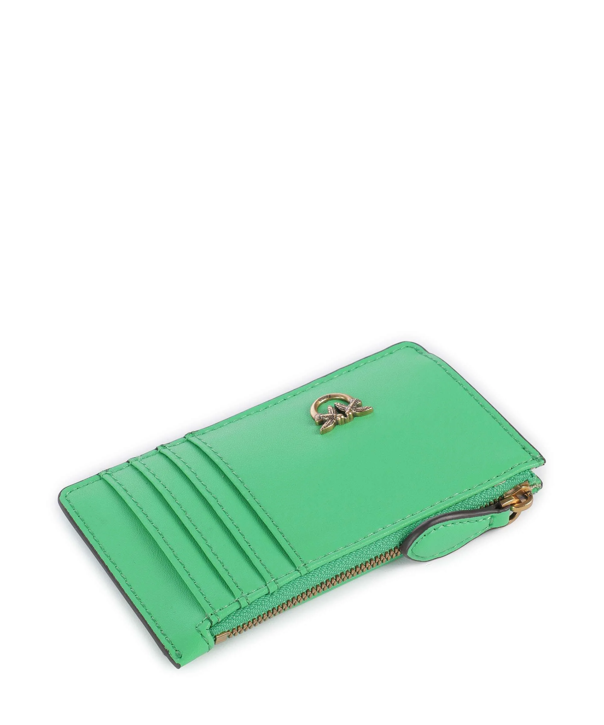 Pinko Airone Étui à cartes crédit verde isola/antique gold - Image 3