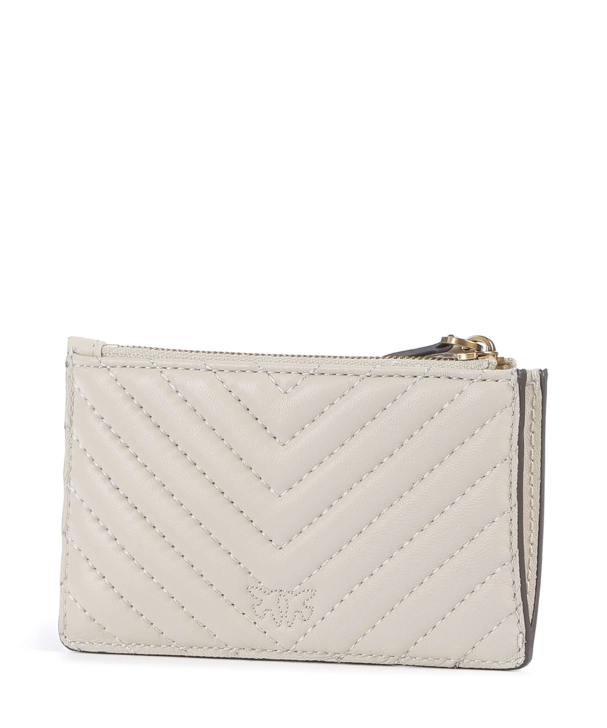 Pinko Airone Étui à cartes crédit bianco seta/antique gold - Image 2