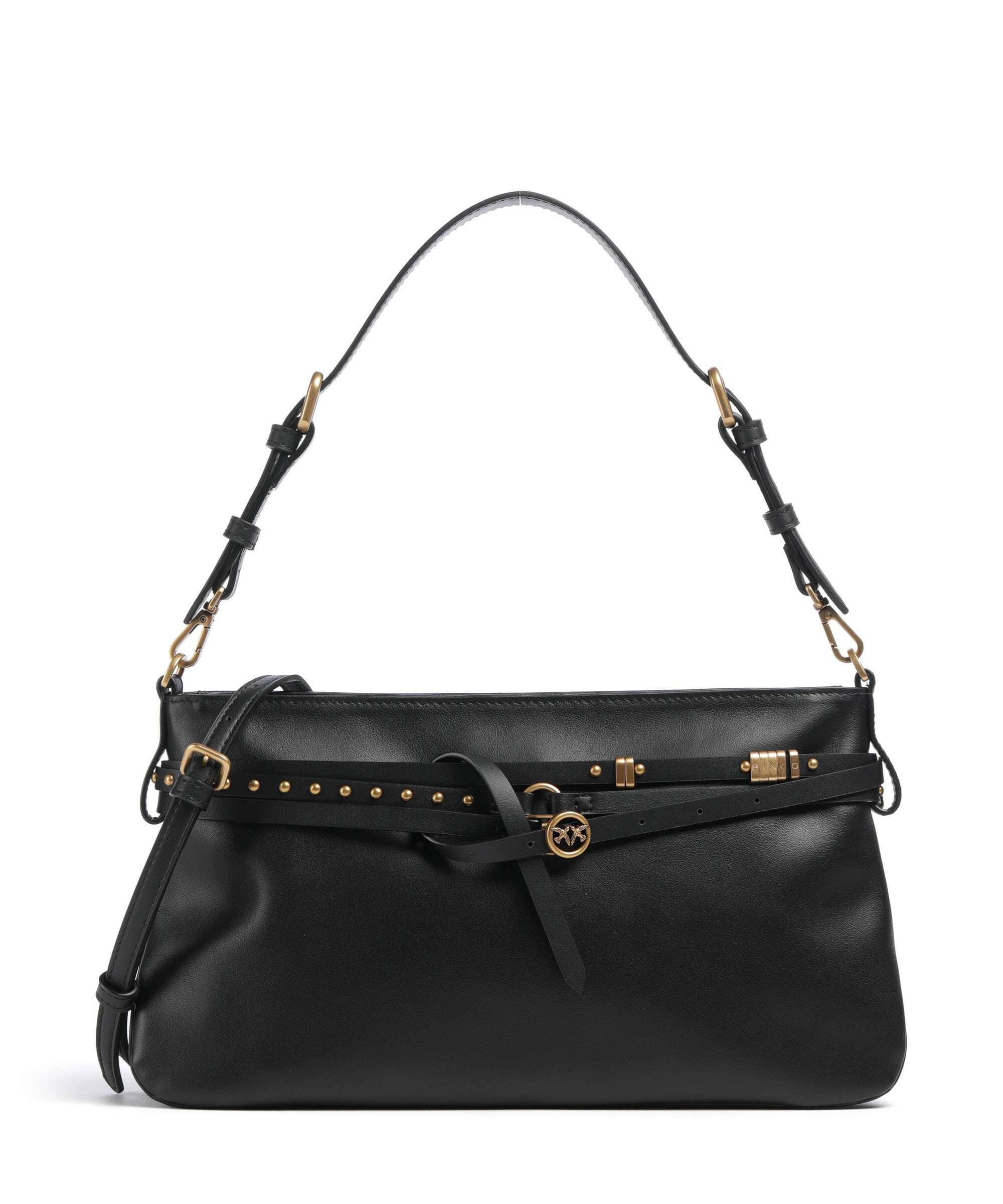 Pinko Belt Classic Sac porté épaule nero/antique gold