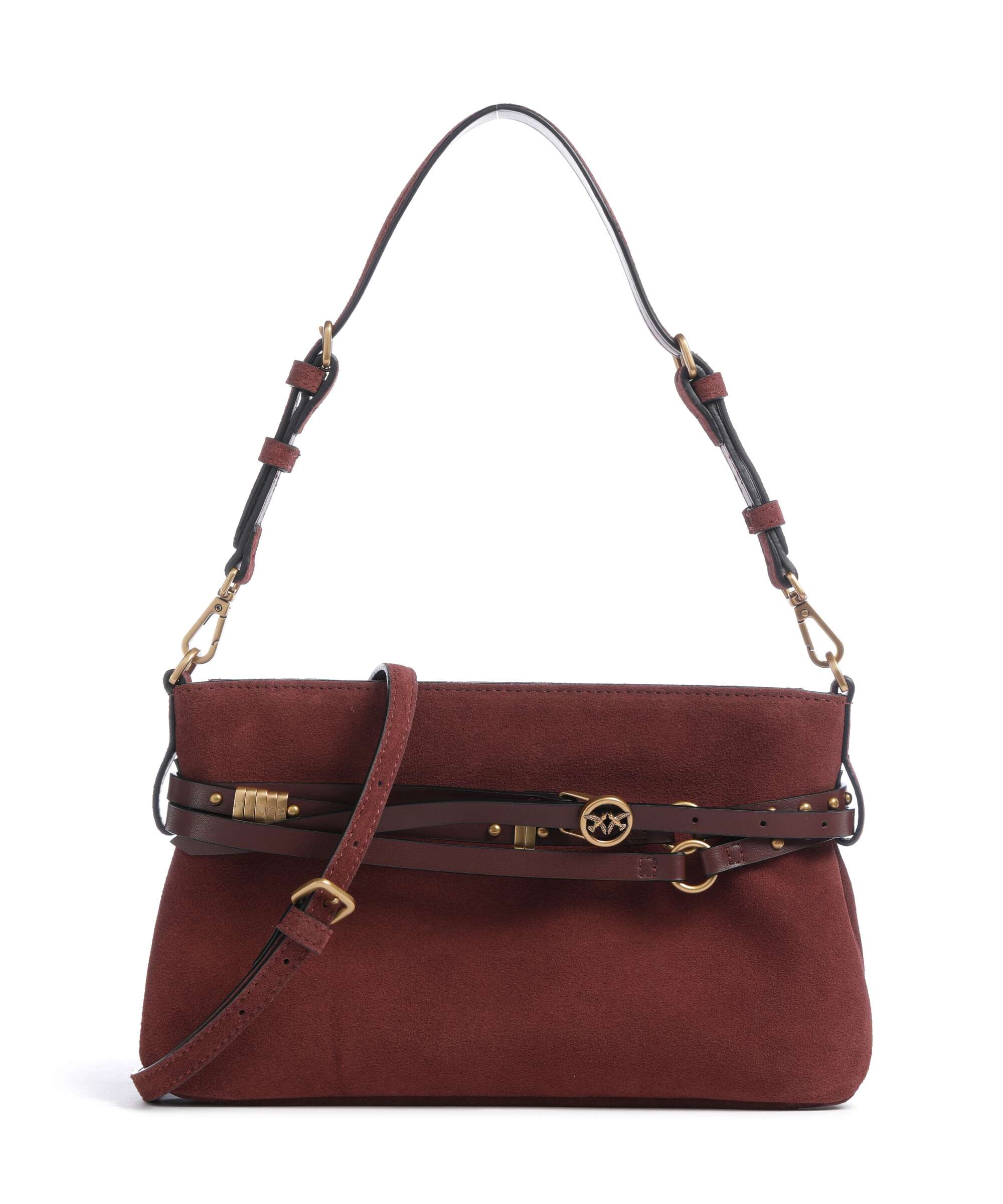 Pinko Belt Mini Sac porté épaule burgundy wine/antique gold