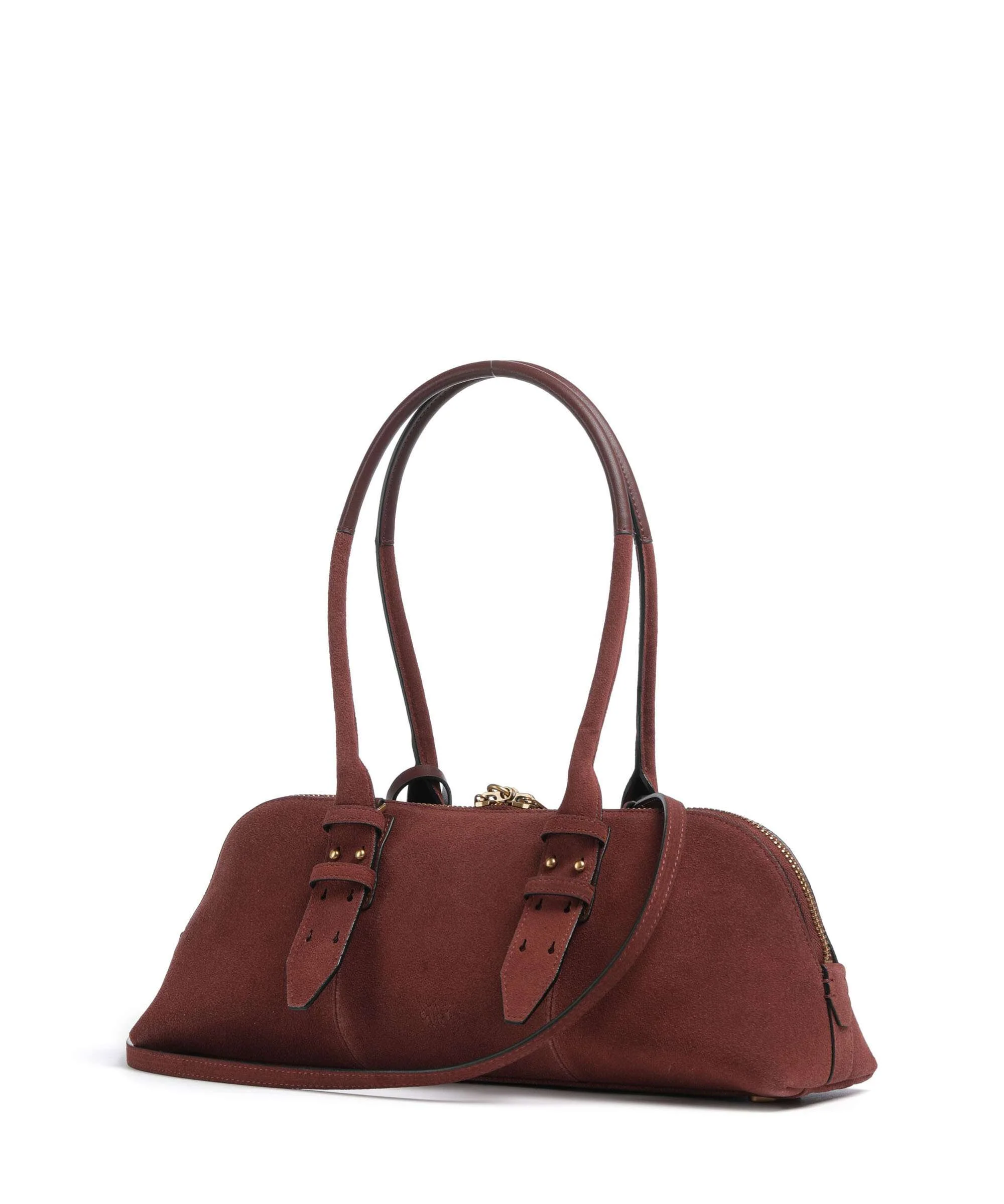Pinko Bowling Horizontal Big Sac porté épaule burgundy wine/antique gold - Image 2