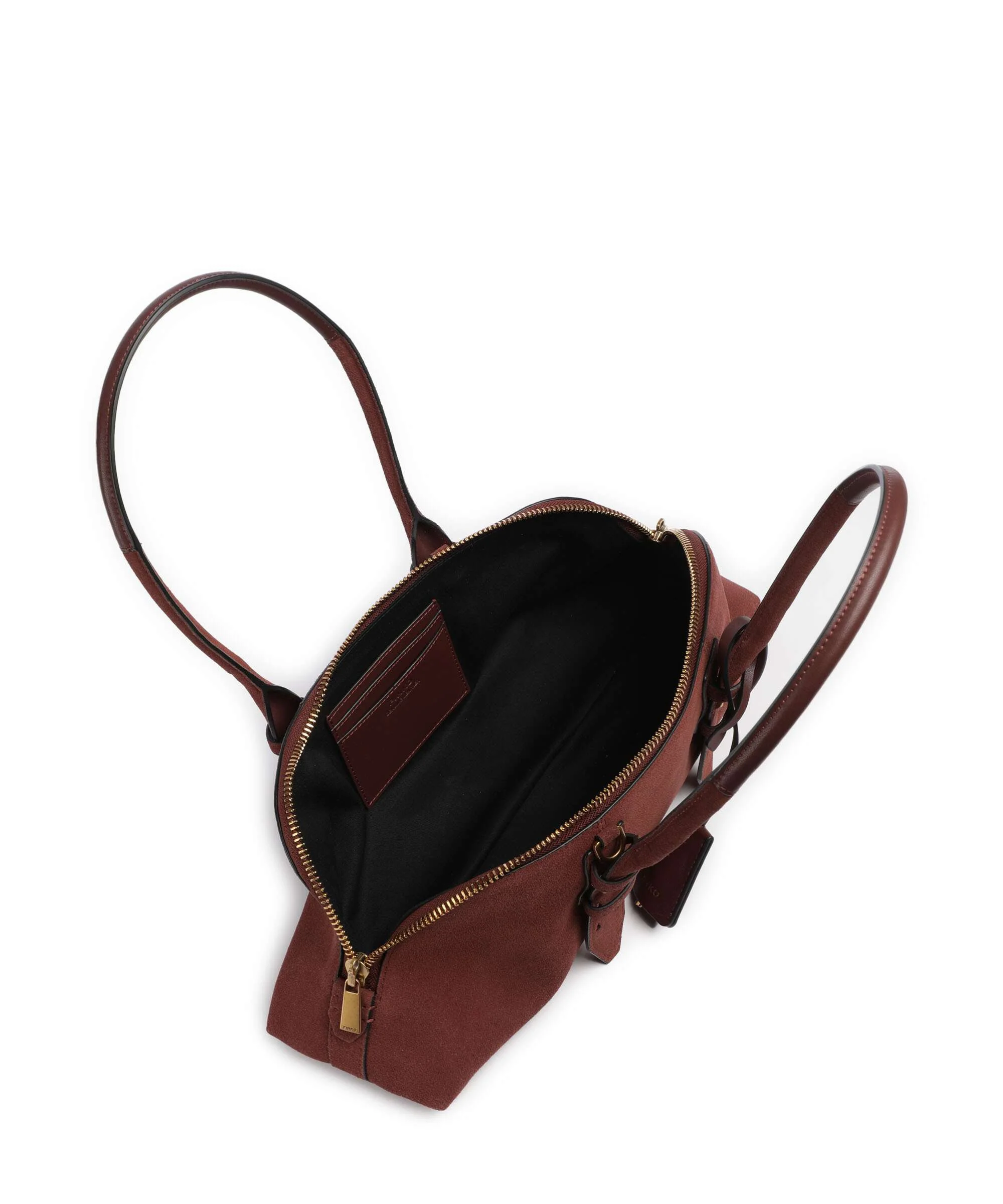 Pinko Bowling Horizontal Big Sac porté épaule burgundy wine/antique gold - Image 6