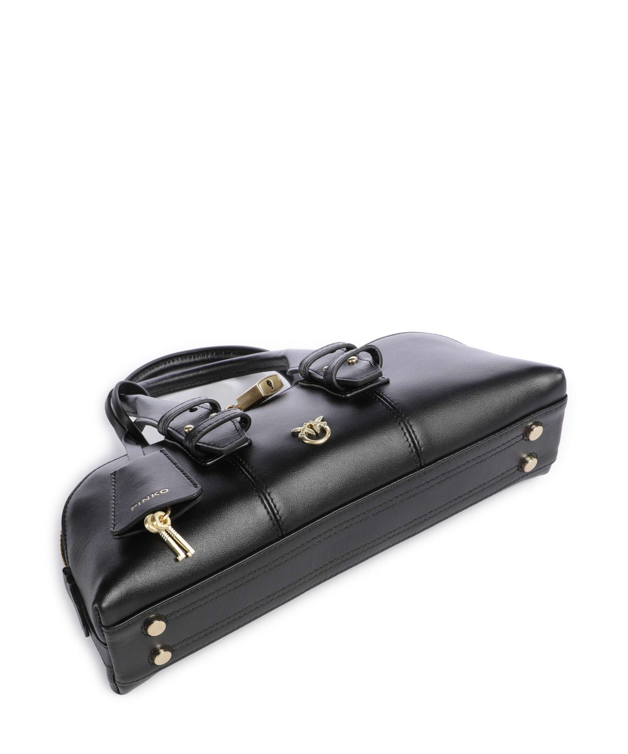 Pinko Bowling Horizontal Sac à main nero limousine/matt gold - Image 5