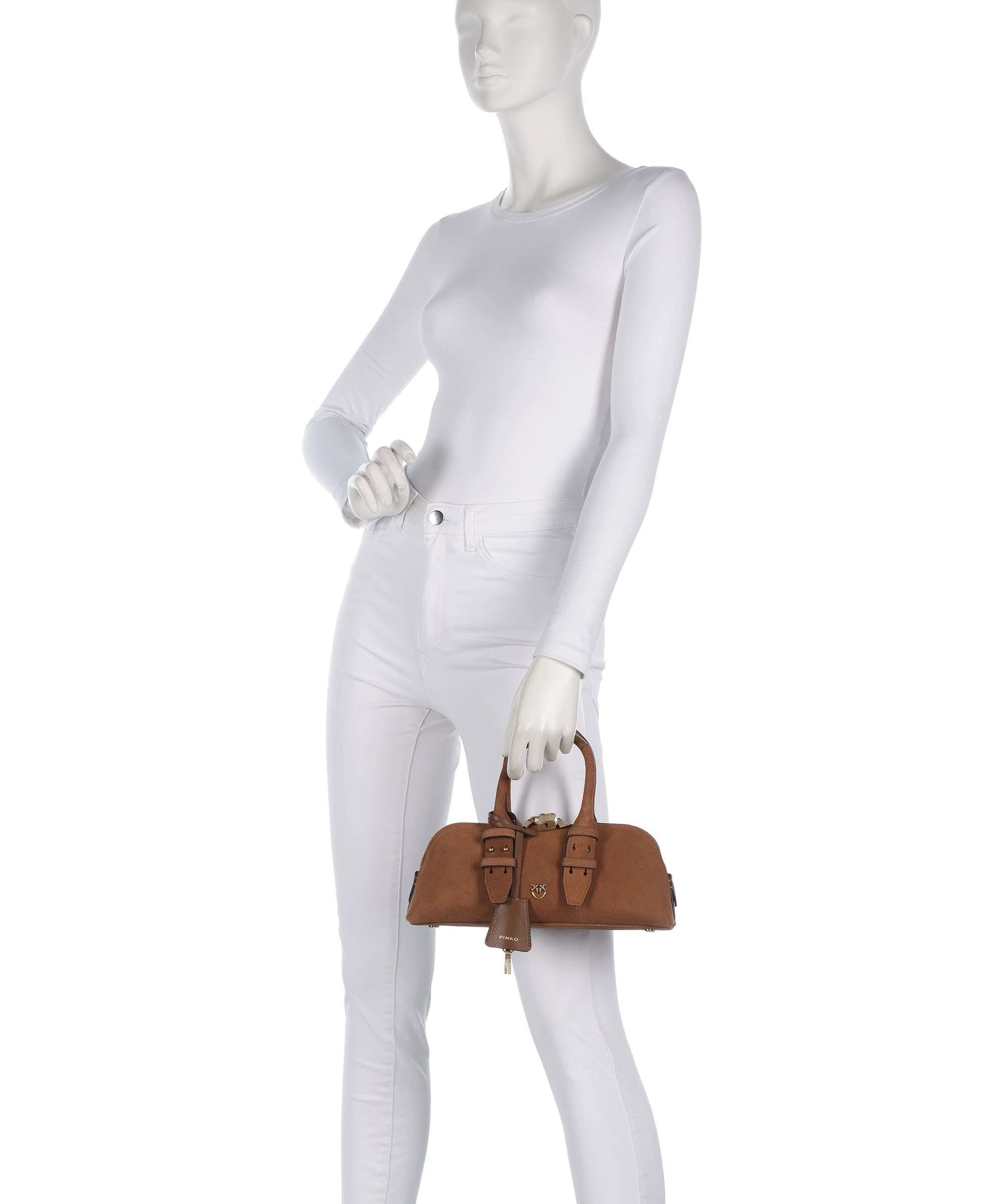 Pinko Bowling Horizontal Sac à main marrone/leone/antique gold - Image 3