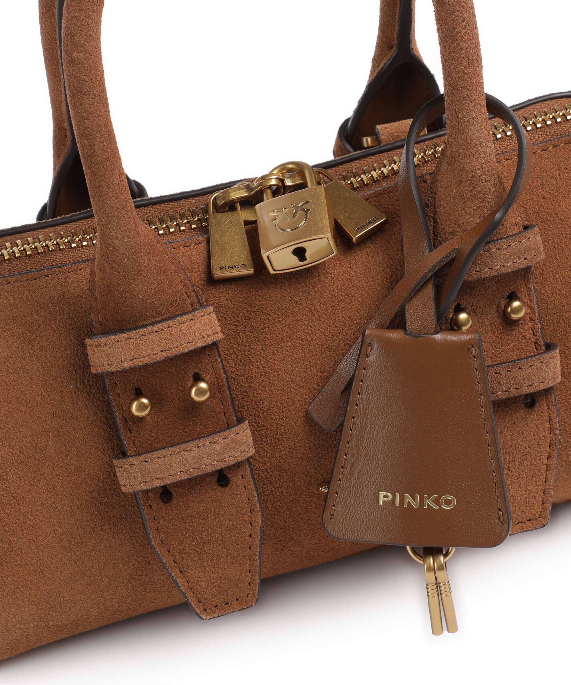 Pinko Bowling Horizontal Sac à main marrone/leone/antique gold - Image 4