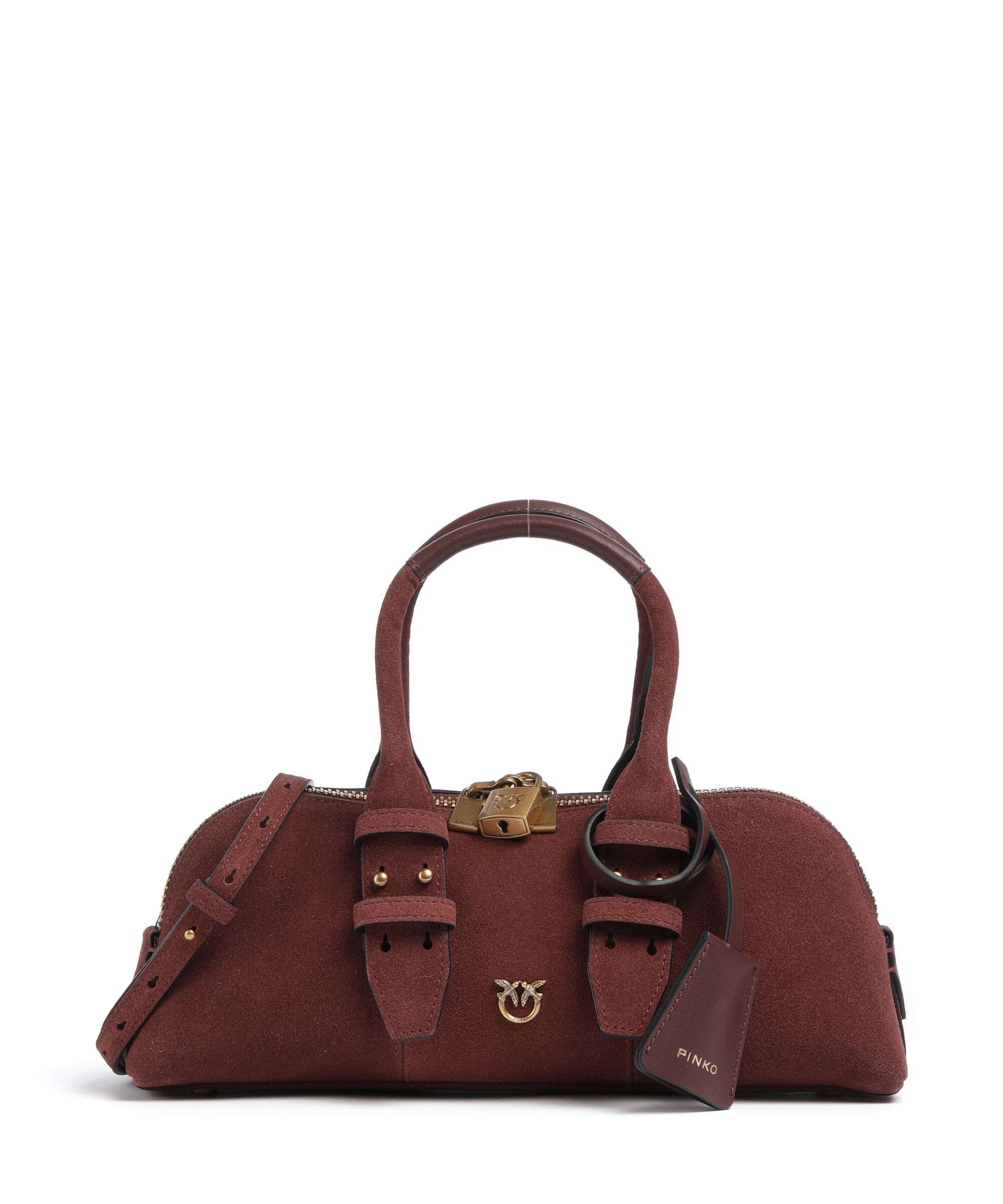 Pinko Bowling Horizontal Sac à main rosso vino/antique gold