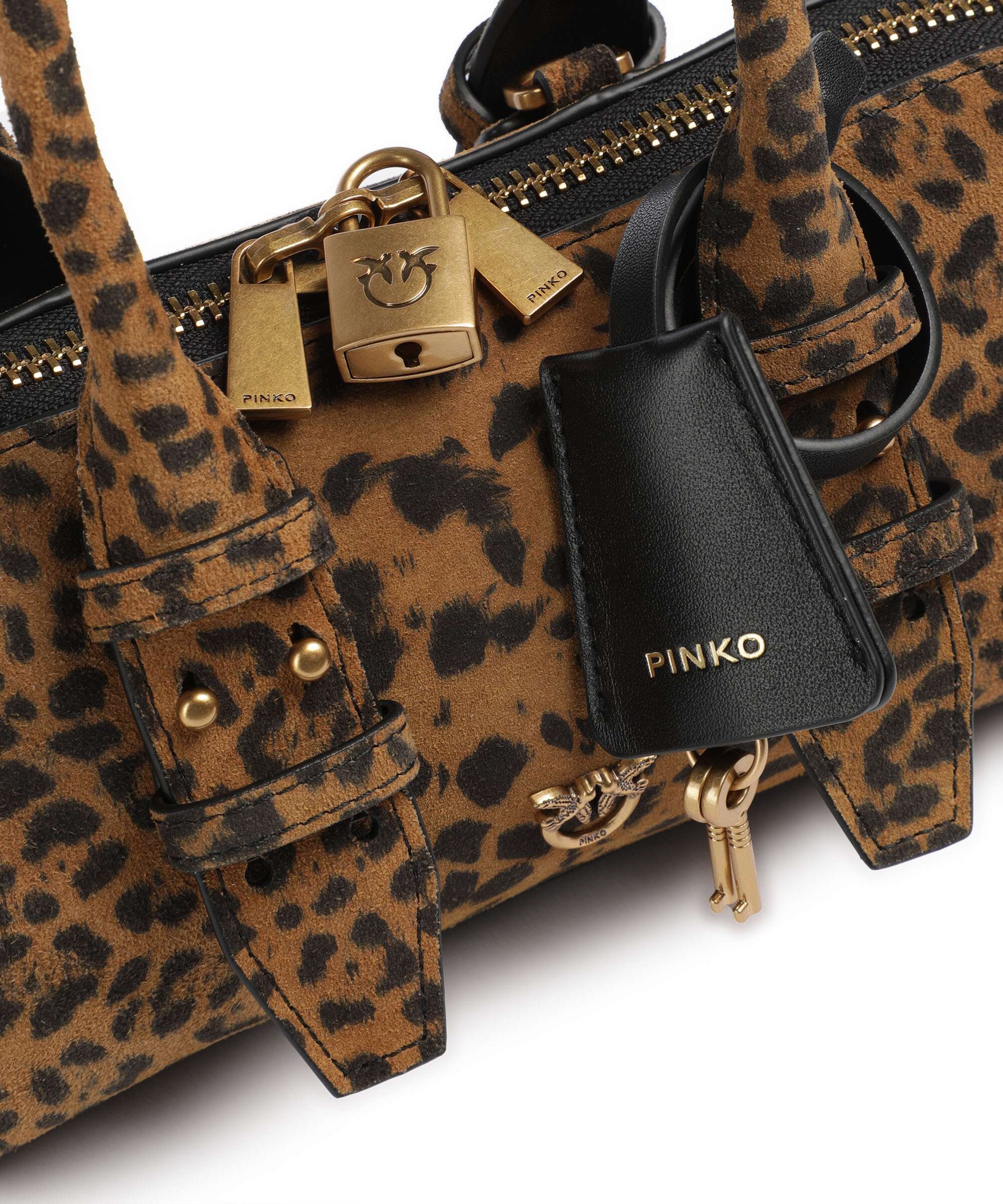 Pinko Bowling Horizontal Sac à main maculato/marrone/antique gold - Image 4