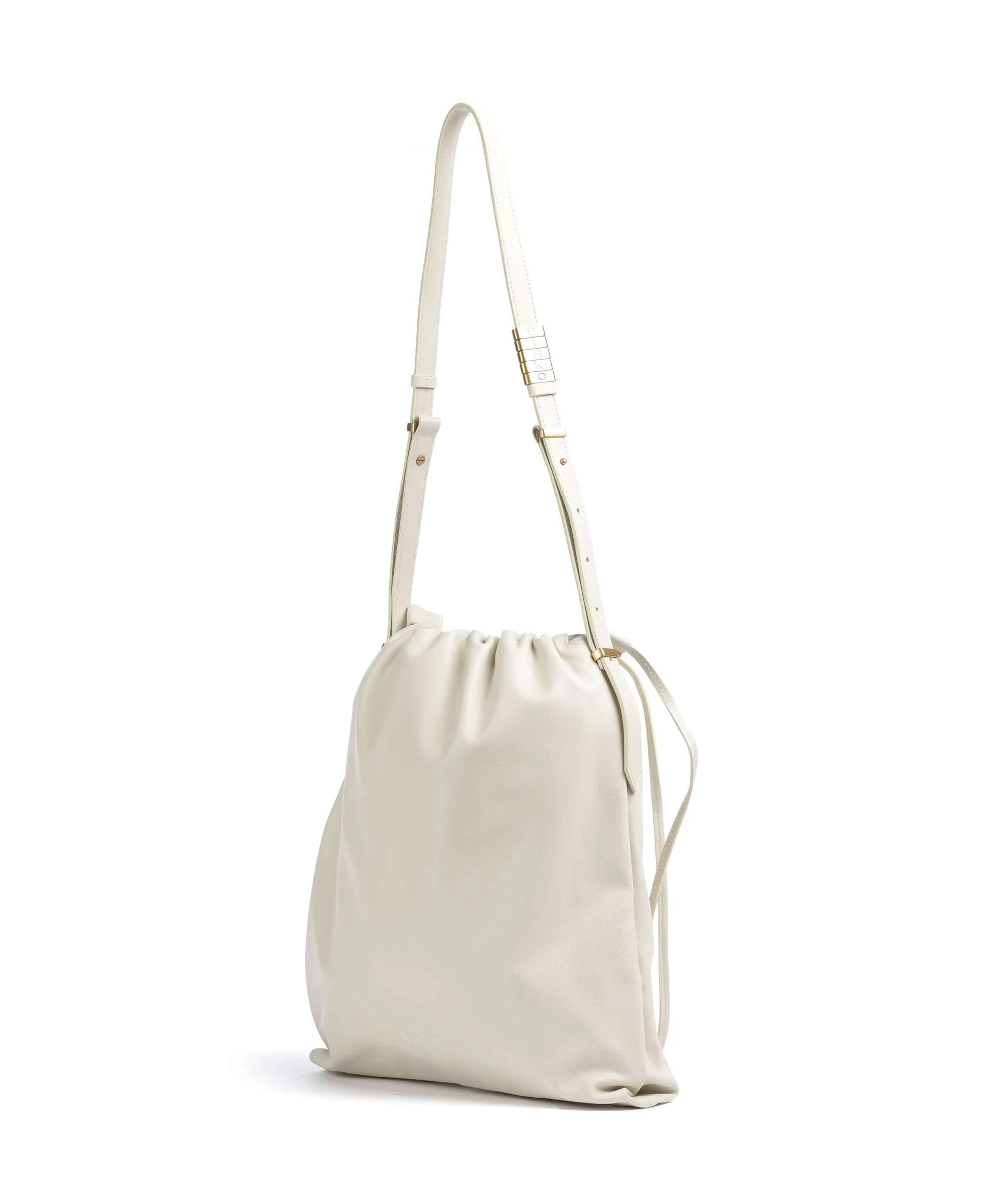 Pinko Classic Slouchy Sac seau bianco seta/antique gold - Image 2