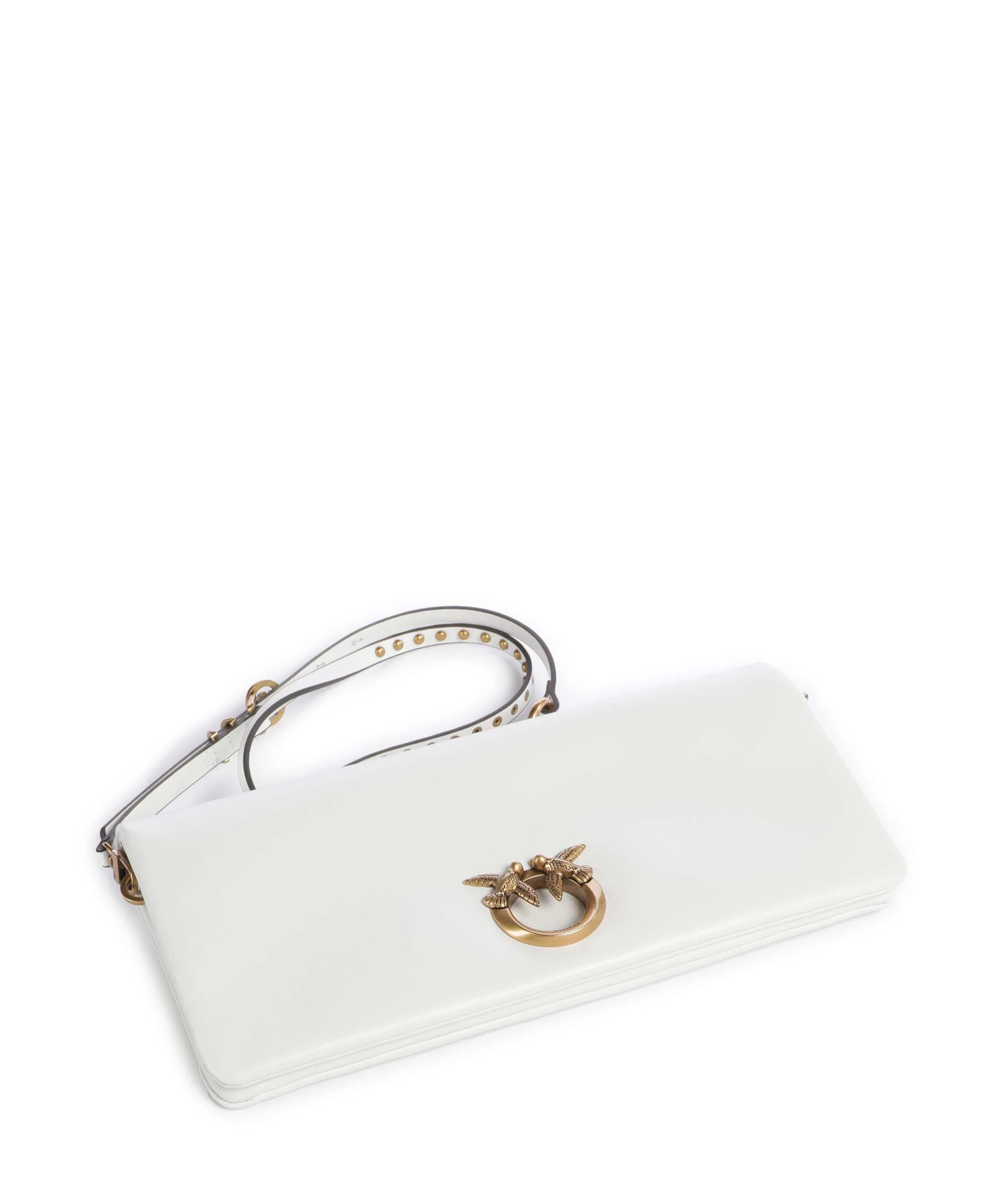 Pinko Click Soft Classic Sac bandoulière bianco nembo/antique gold - Image 4