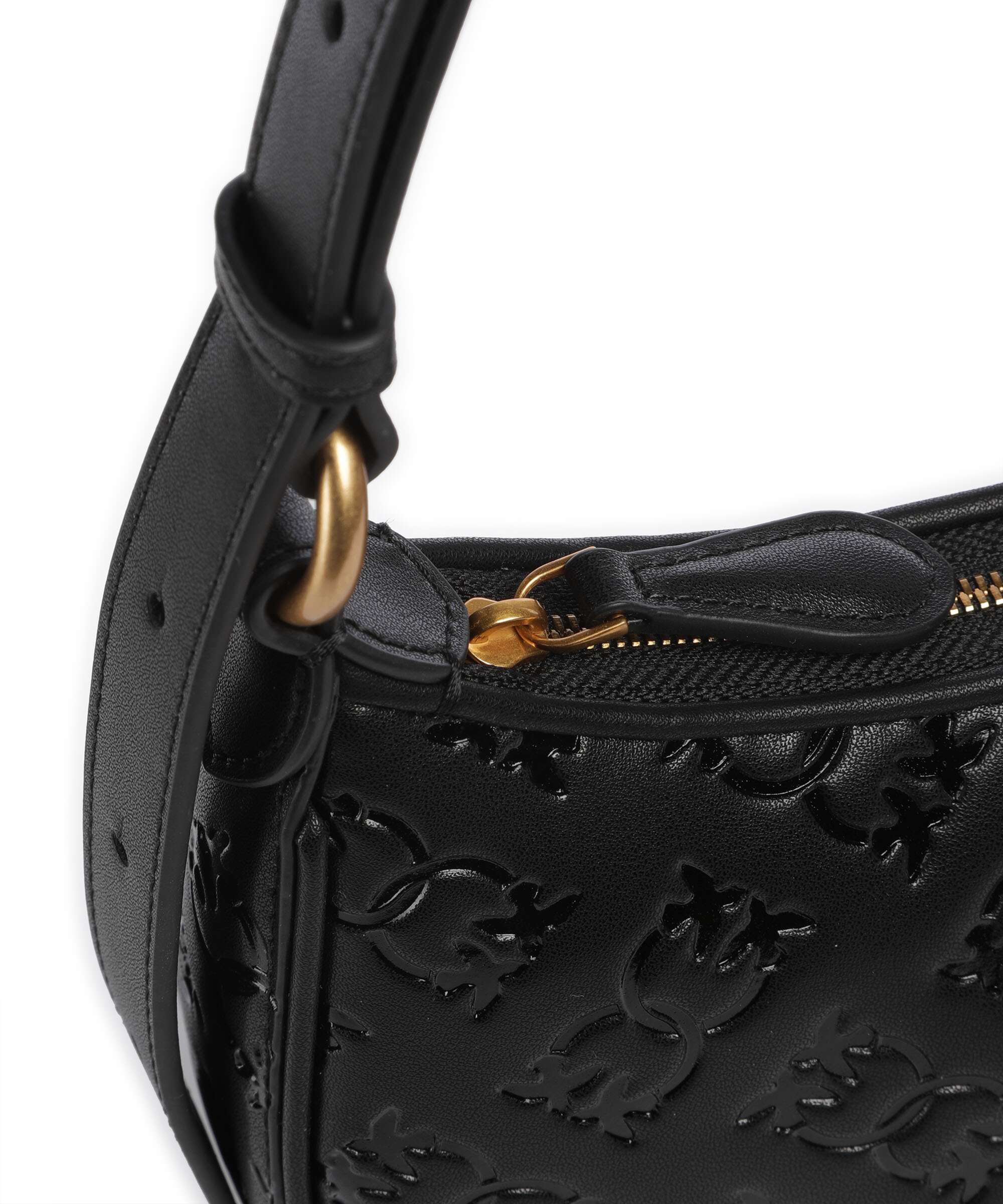 Pinko Half Moon Mini Sac porté épaule nero/antique gold - Image 4