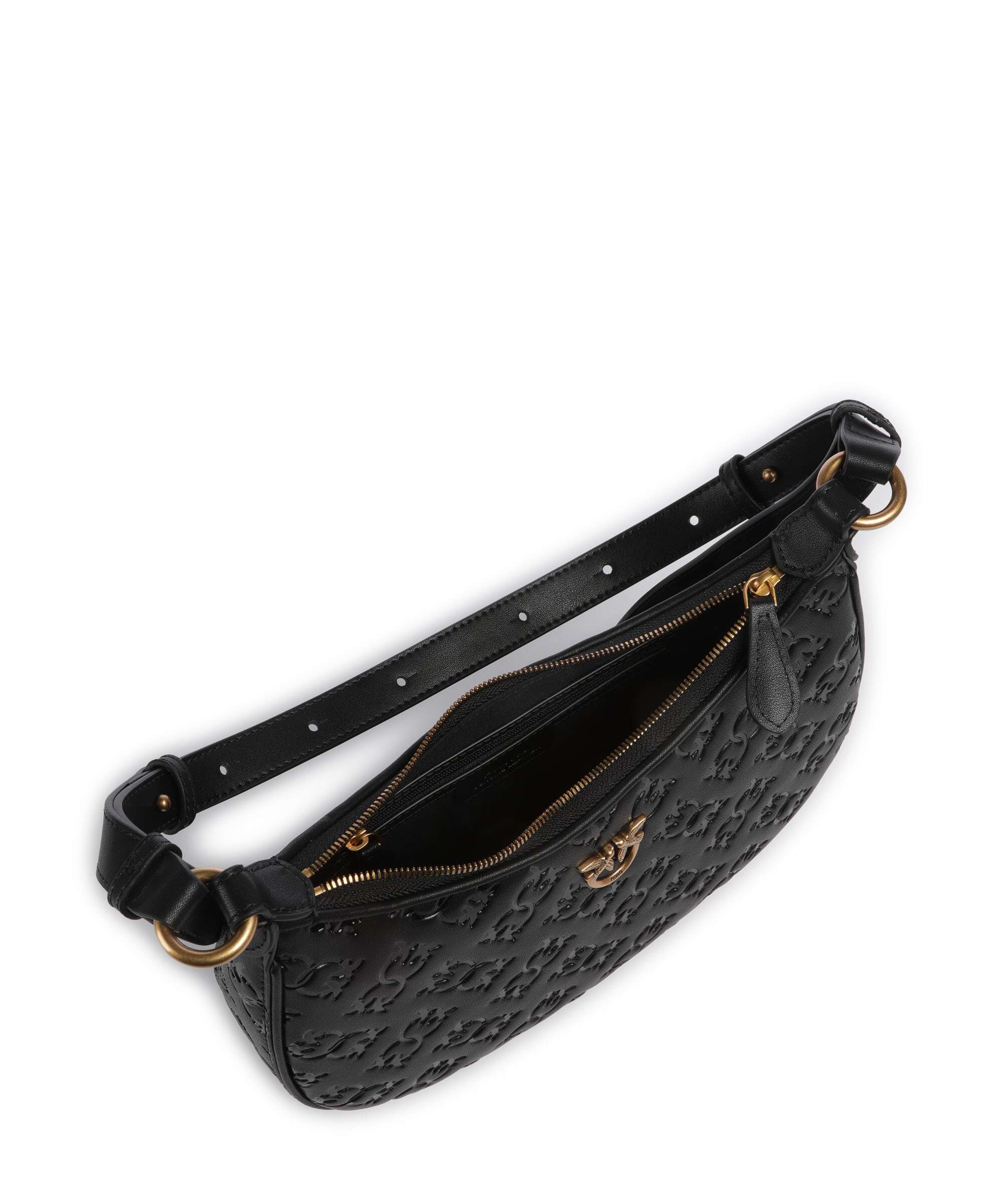 Pinko Half Moon Mini Sac porté épaule nero/antique gold - Image 6