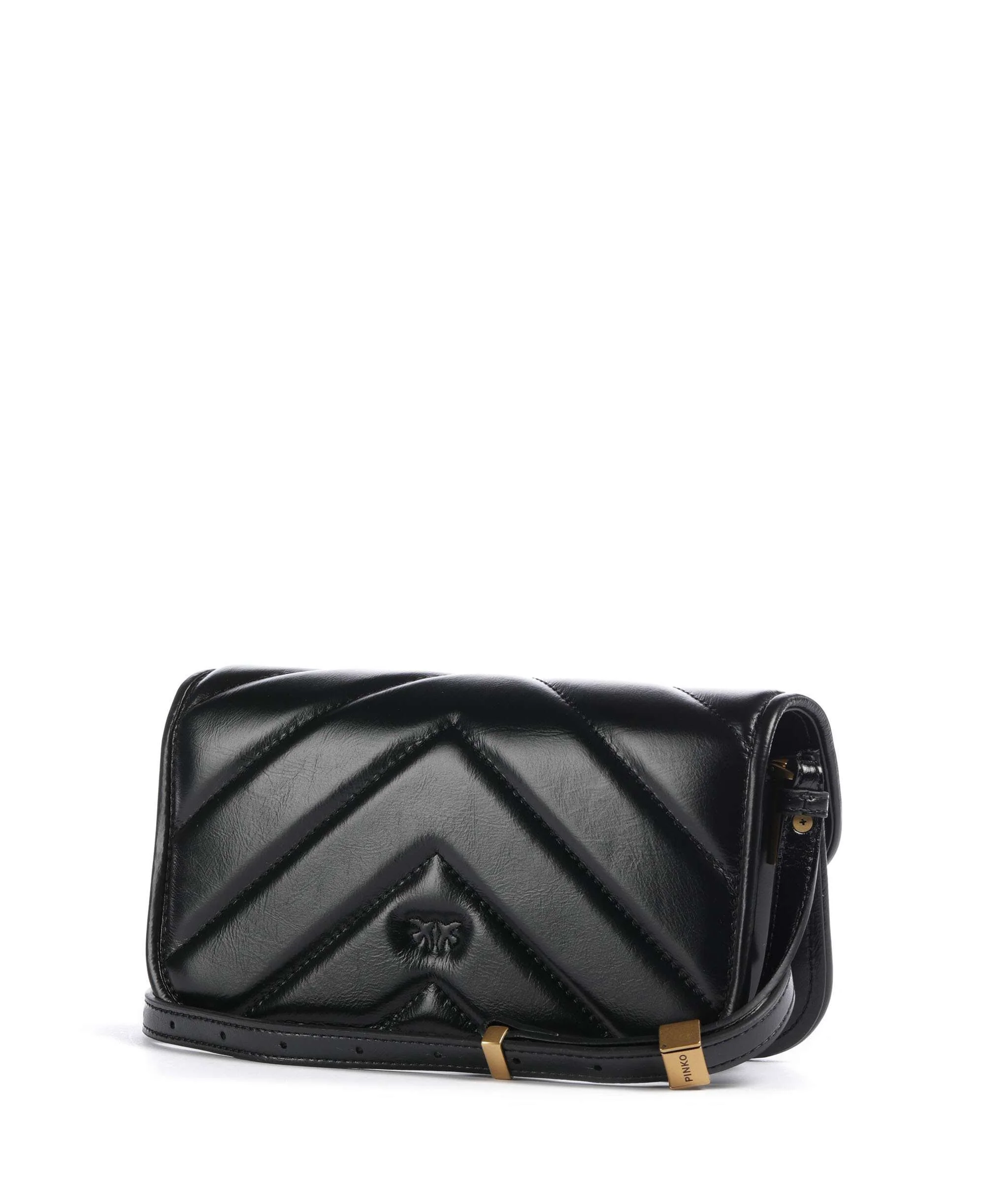 Pinko Love Box Horizontal Sac porté épaule nero/antique gold - Image 2