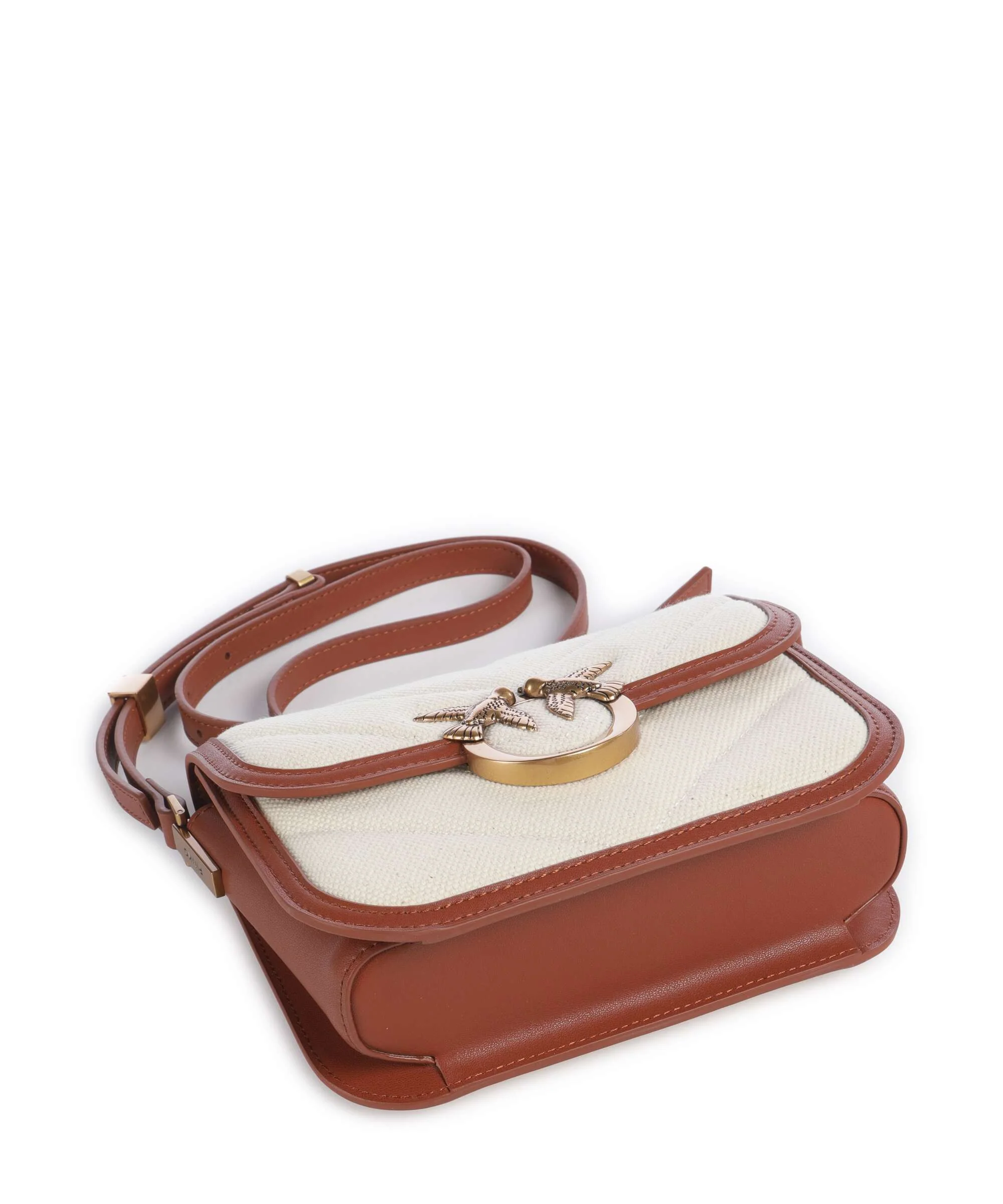 Pinko Love Box Mini Sac bandoulière beige/marrone/antique gold - Image 5