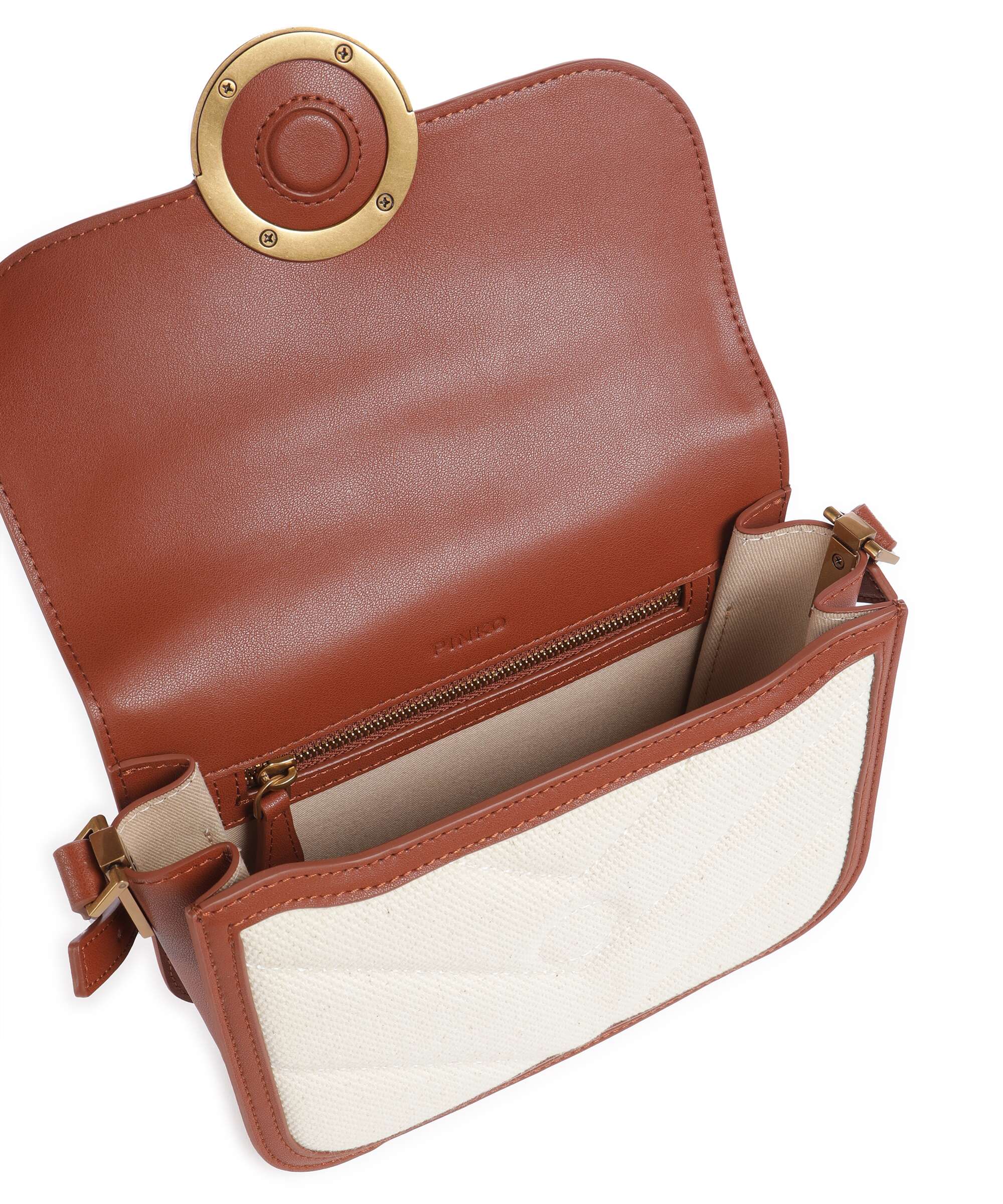 Pinko Love Box Mini Sac bandoulière beige/marrone/antique gold - Image 6