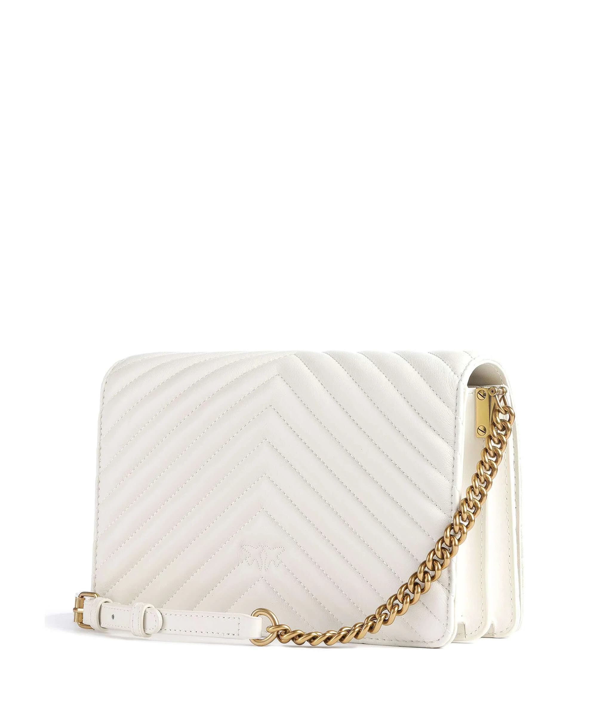 Pinko Love Click Classic Sac bandoulière bianco seta/antique gold - Image 2