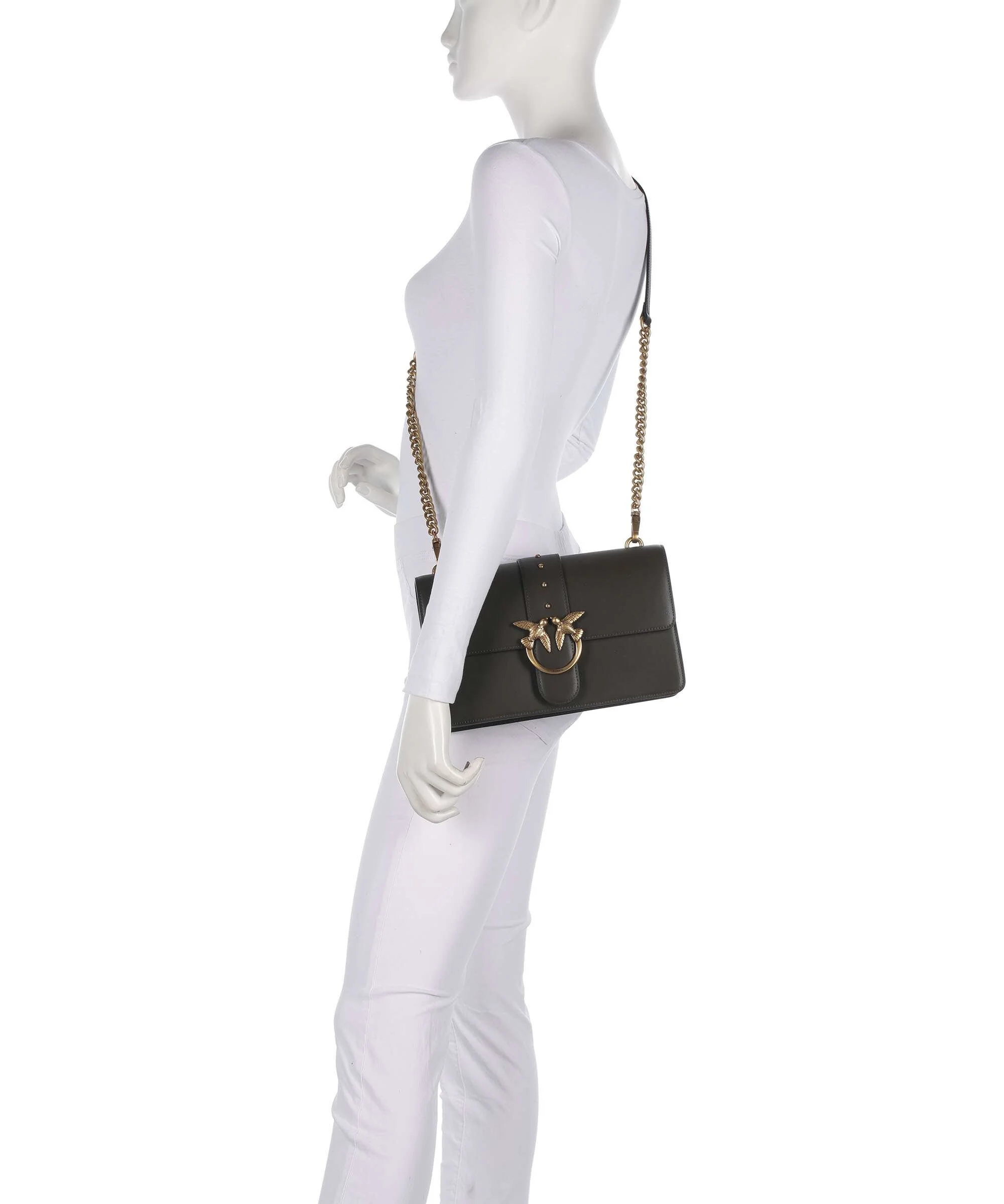 Pinko Love One Classic Sac bandoulière verde fango/antique gold - Image 3