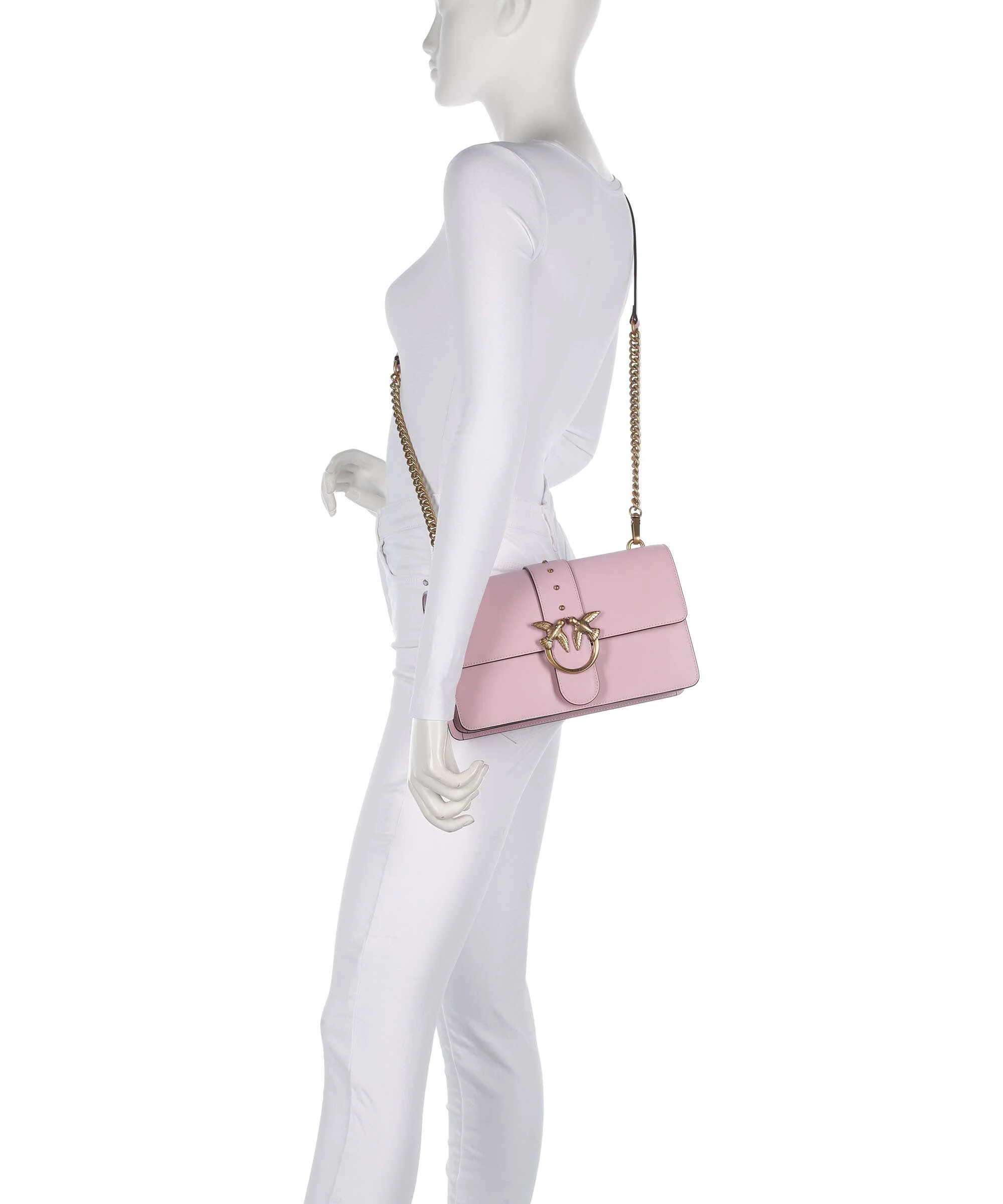 Pinko Love One Classic Sac bandoulière rosa chiaro/antique gold - Image 3
