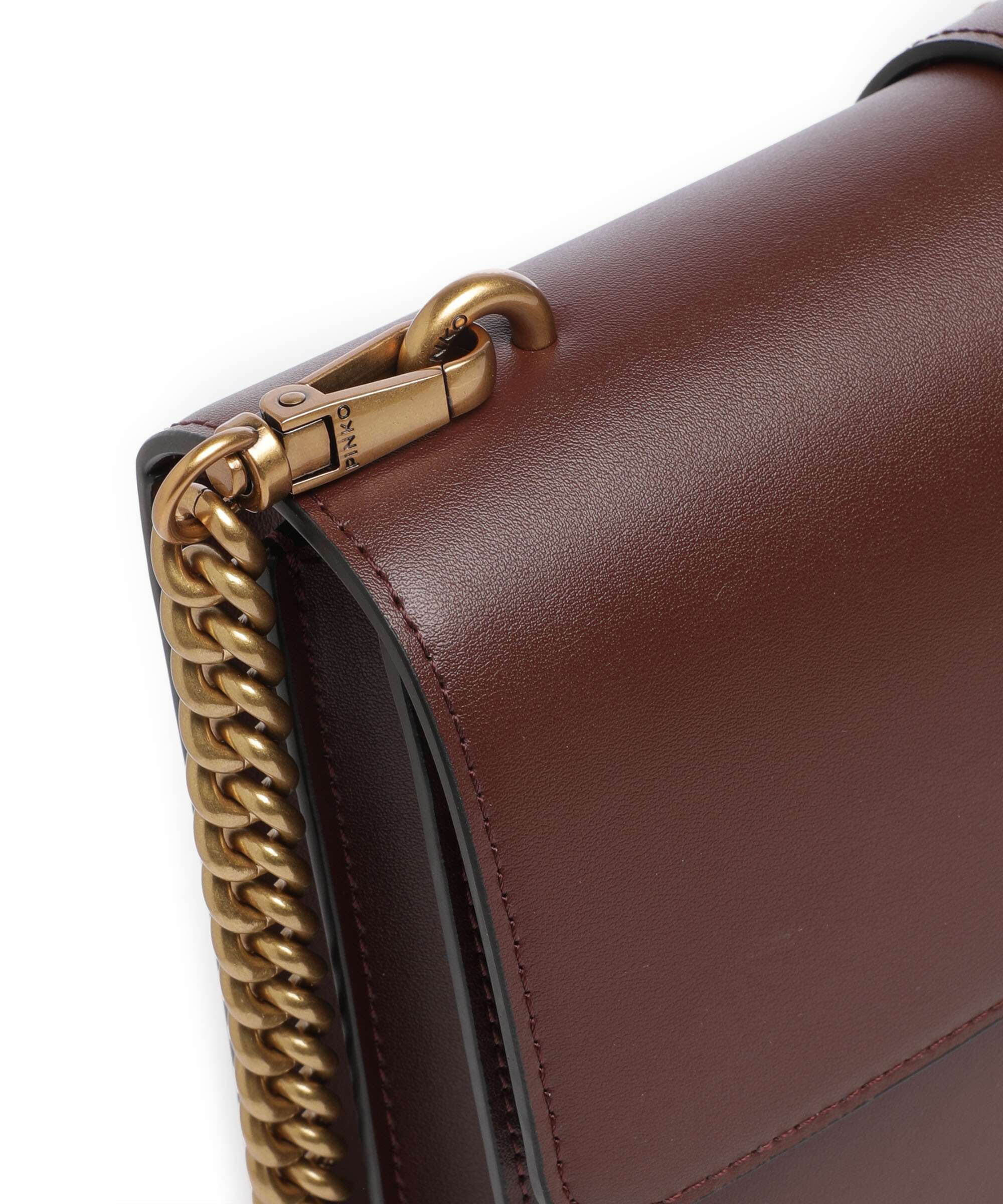 Pinko Love One Classic Sac bandoulière rosso vino/antique gold - Image 4
