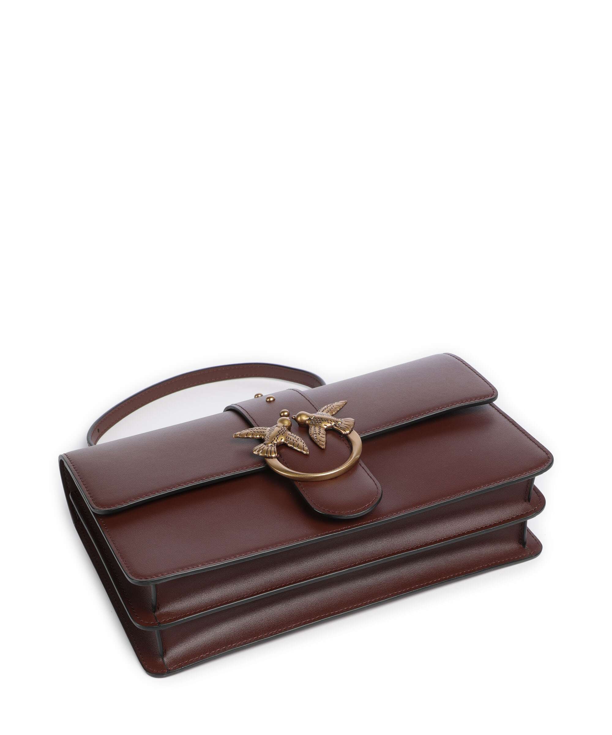 Pinko Love One Classic Sac bandoulière rosso vino/antique gold - Image 5