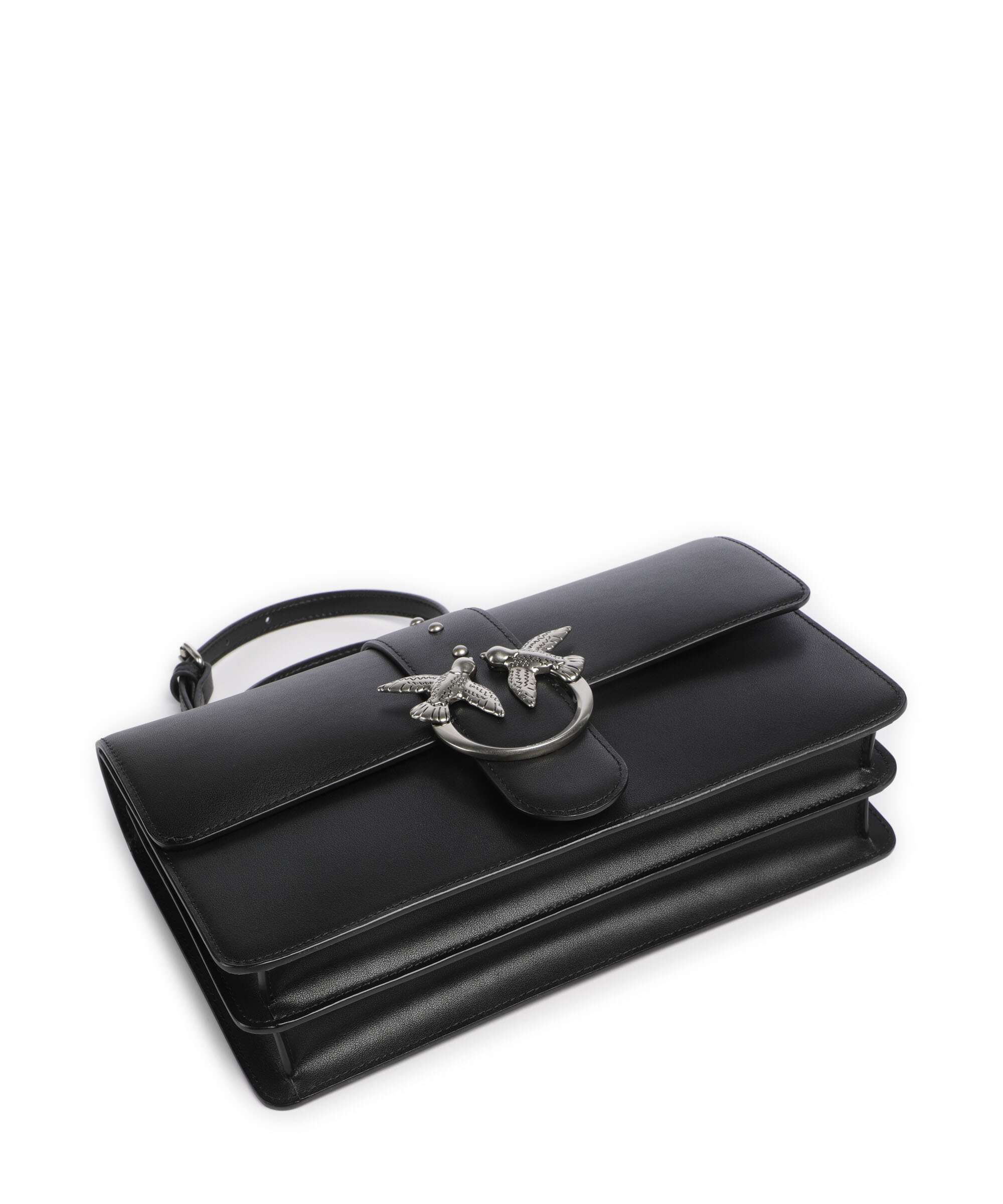 Pinko Love One Classic Sac bandoulière nero/old silver - Image 5