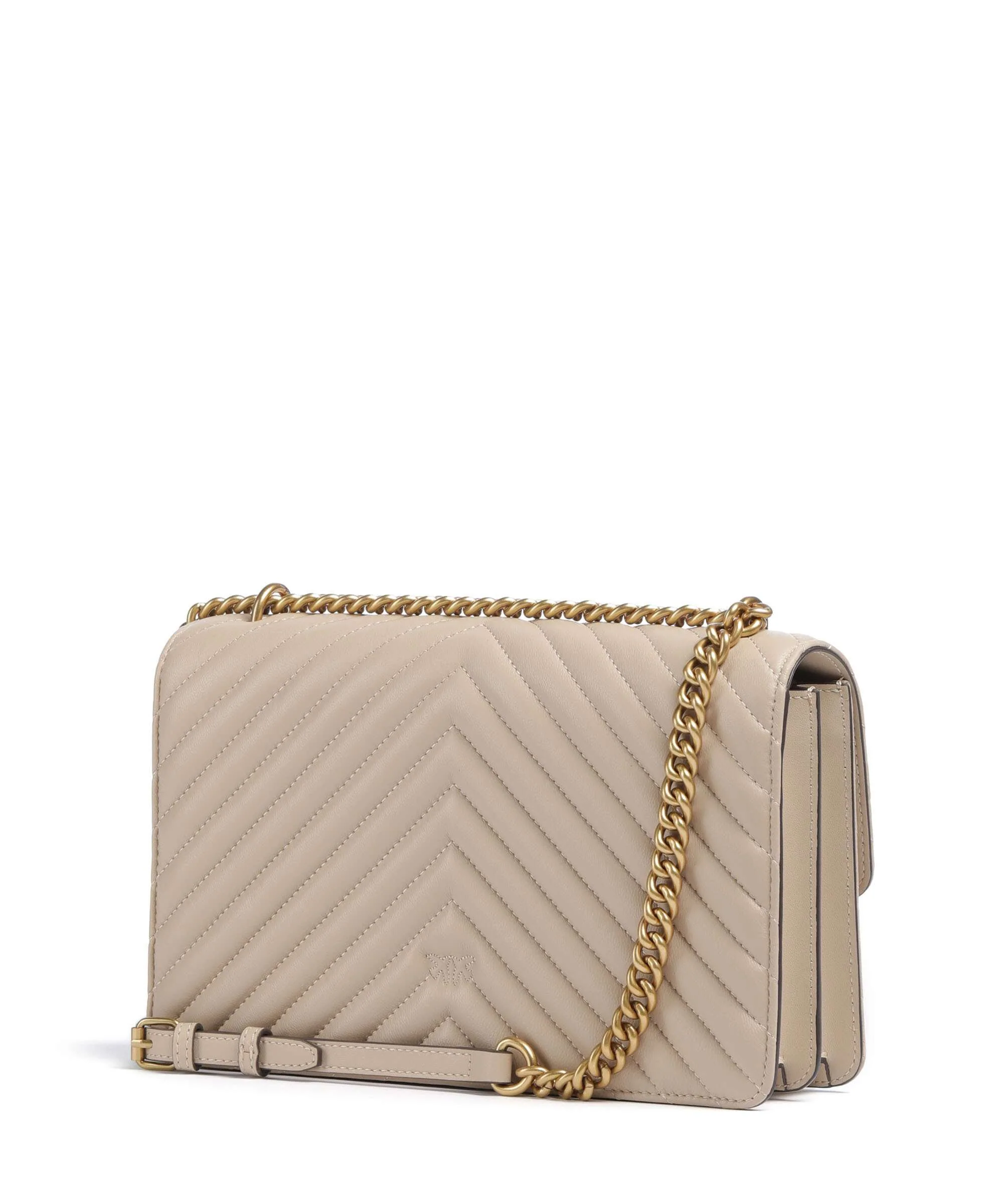 Pinko Love One Classic Sac porté épaule beige/grigio fumo/antique gold - Image 2