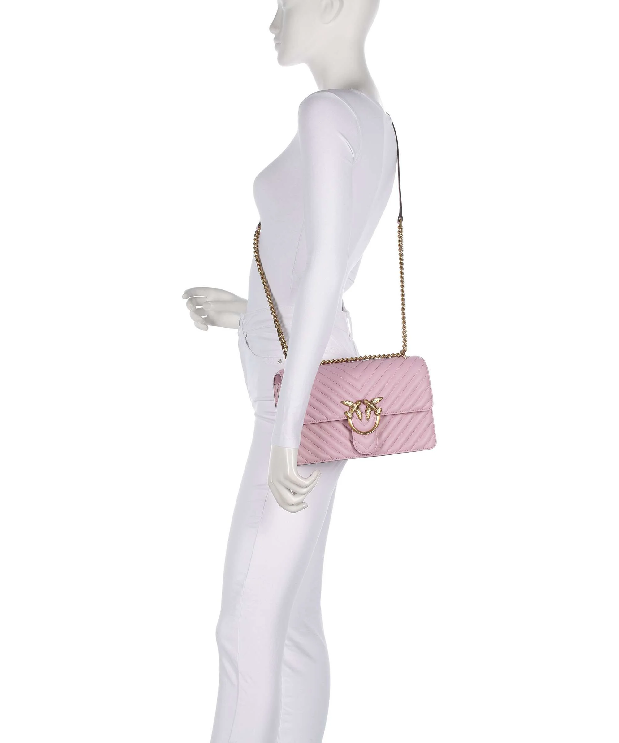 Pinko Love One Classic Sac porté épaule rosa chiaro/antique gold - Image 3
