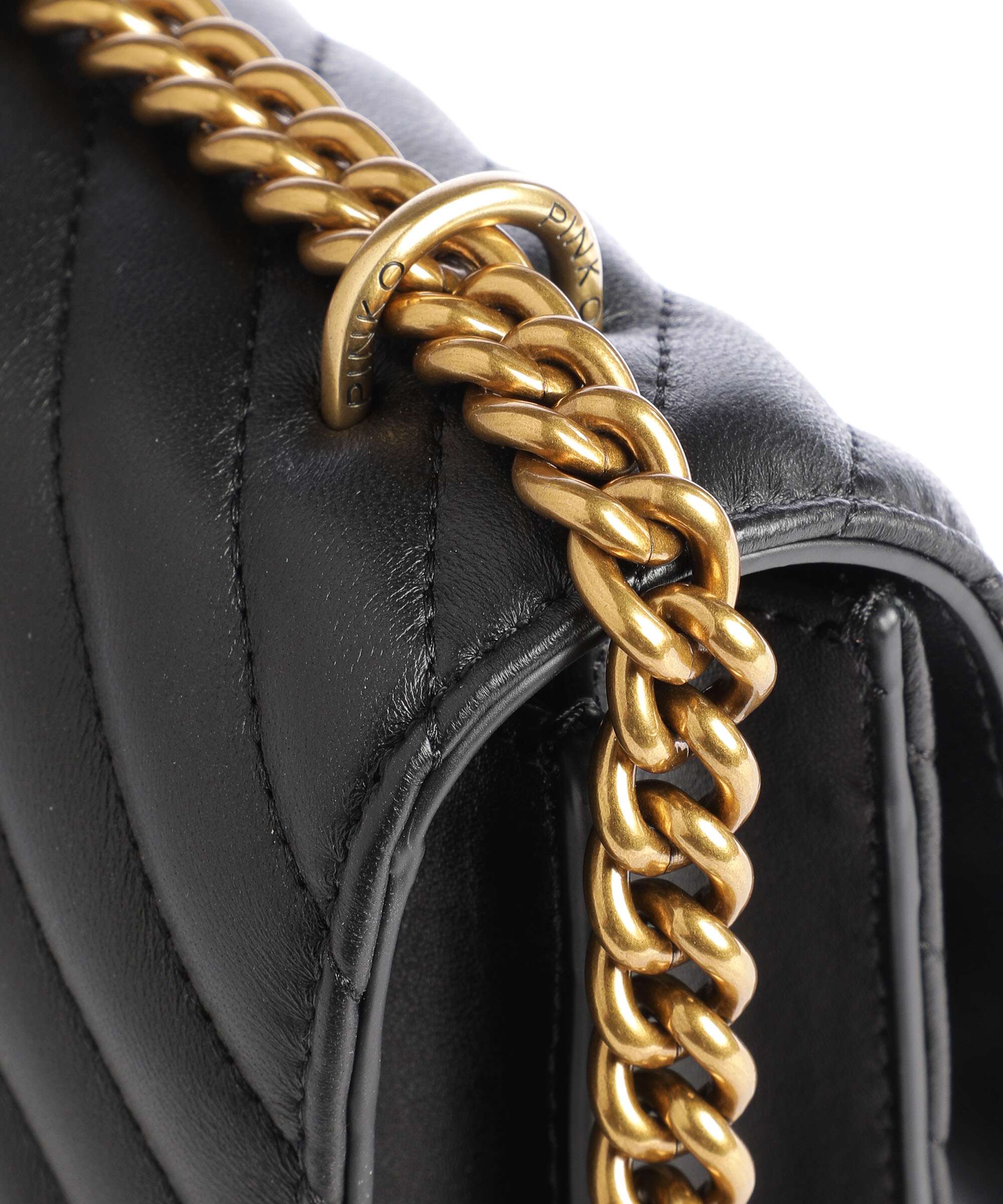 Pinko Love One Classic Sac porté épaule nero/antique gold - Image 5