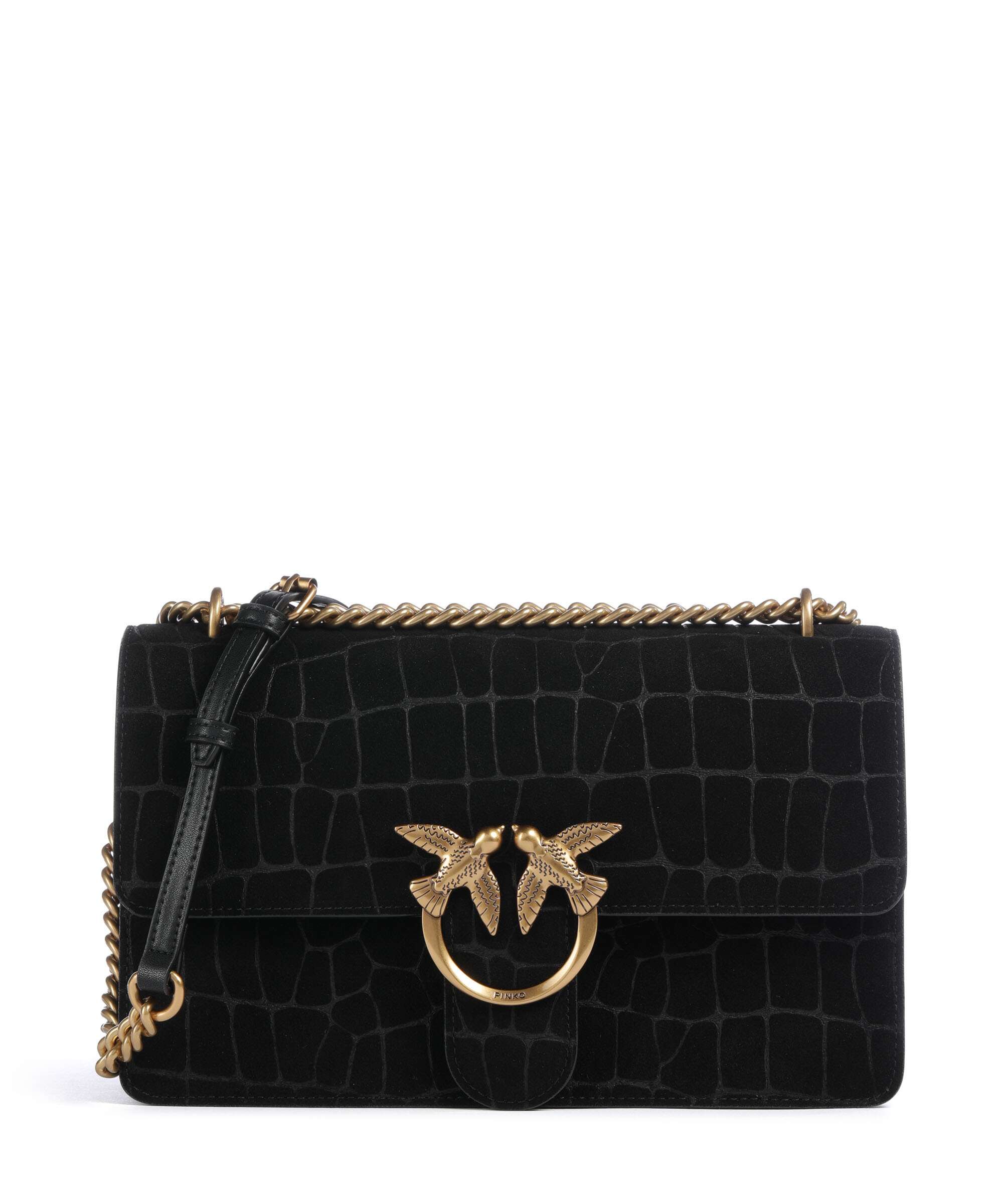 Pinko Love One Classic Sac porté épaule nero/antique gold