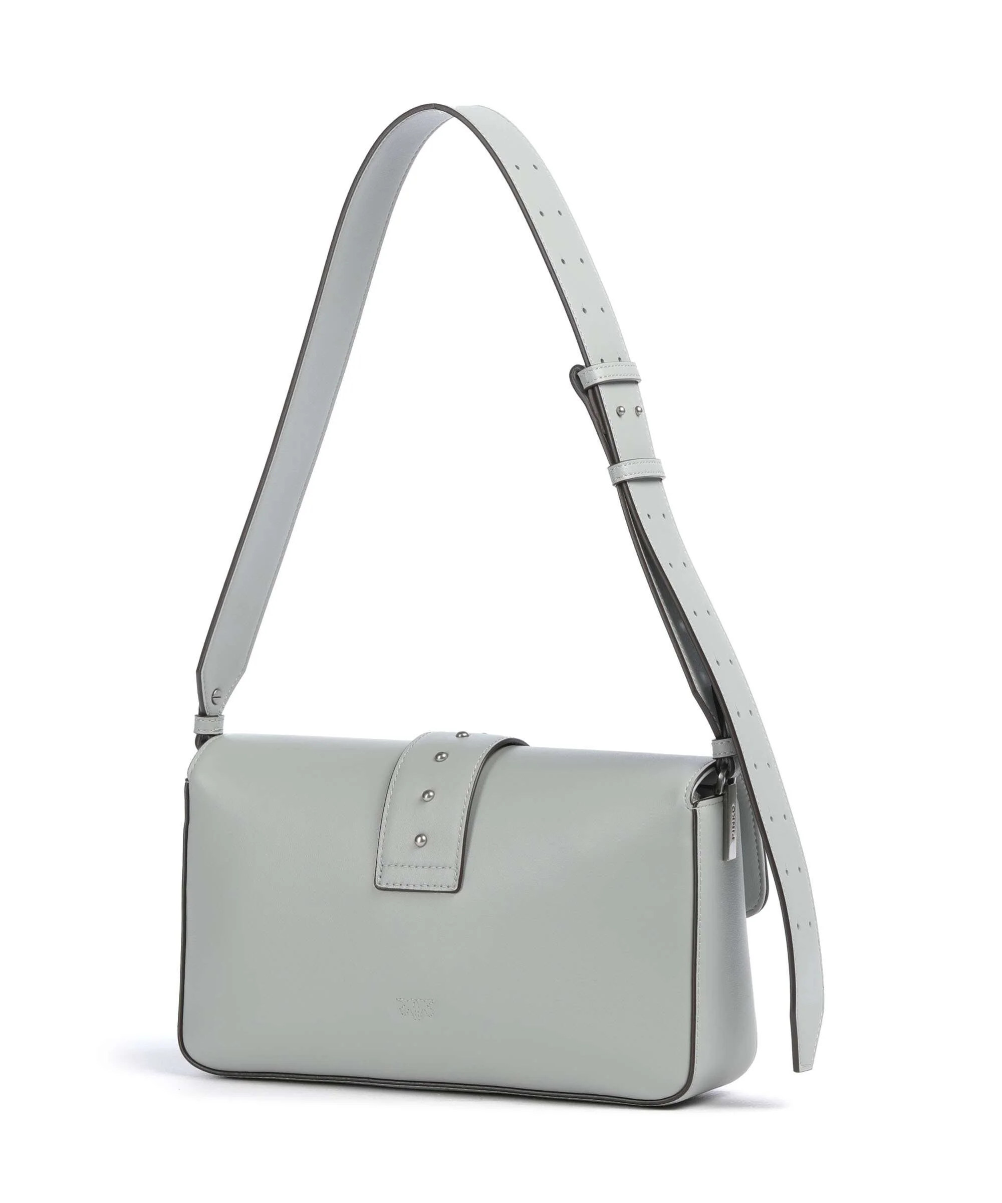 Pinko Love One Classic Slouchy Sac porté épaule grigio perla/old silver - Image 2