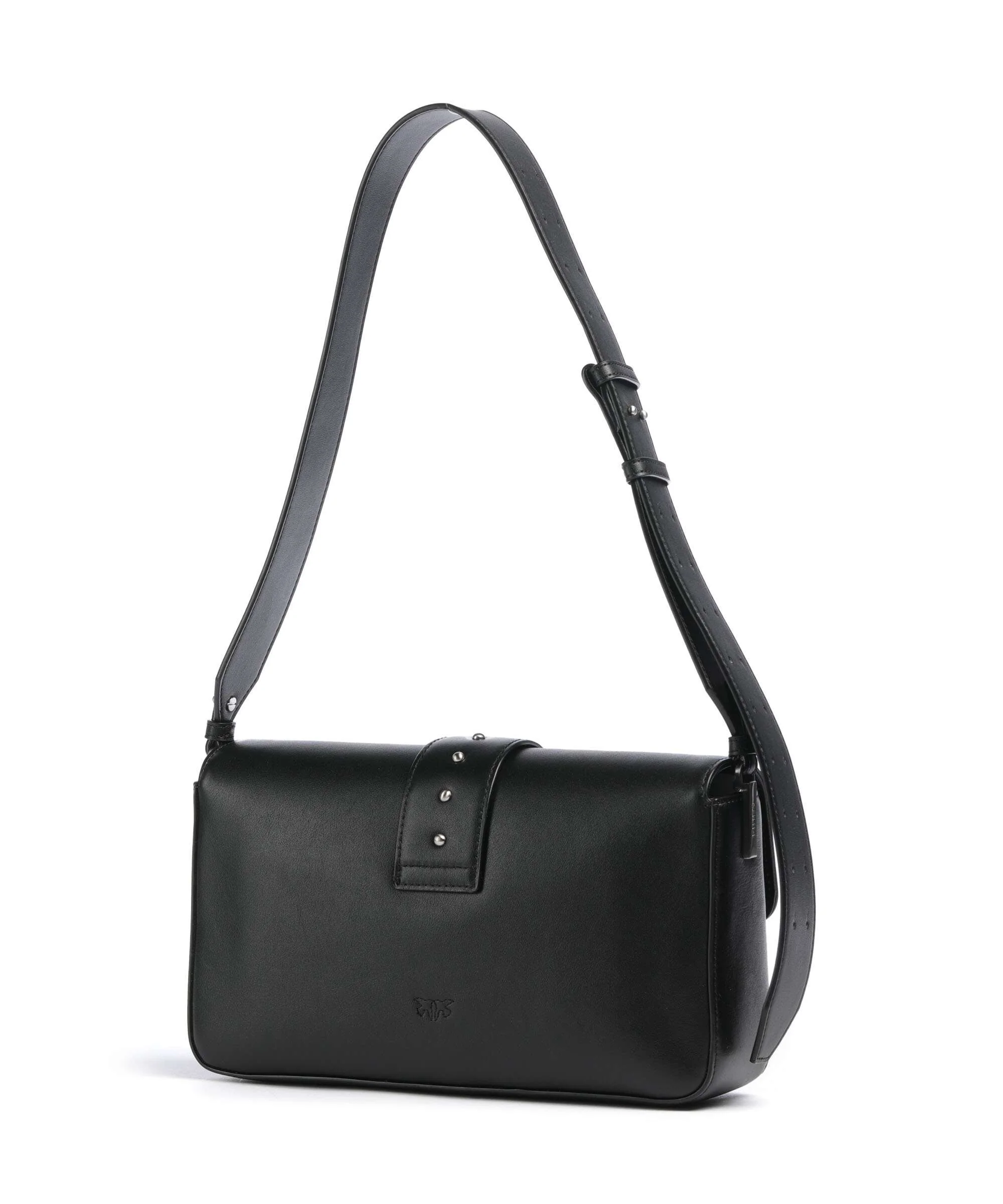 Pinko Love One Classic Slouchy Sac porté épaule nero limousine/matt silver - Image 2