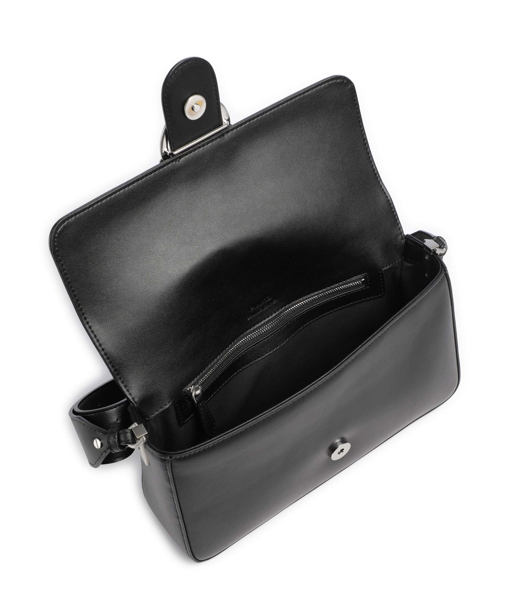 Pinko Love One Classic Slouchy Sac porté épaule nero limousine/matt silver - Image 6