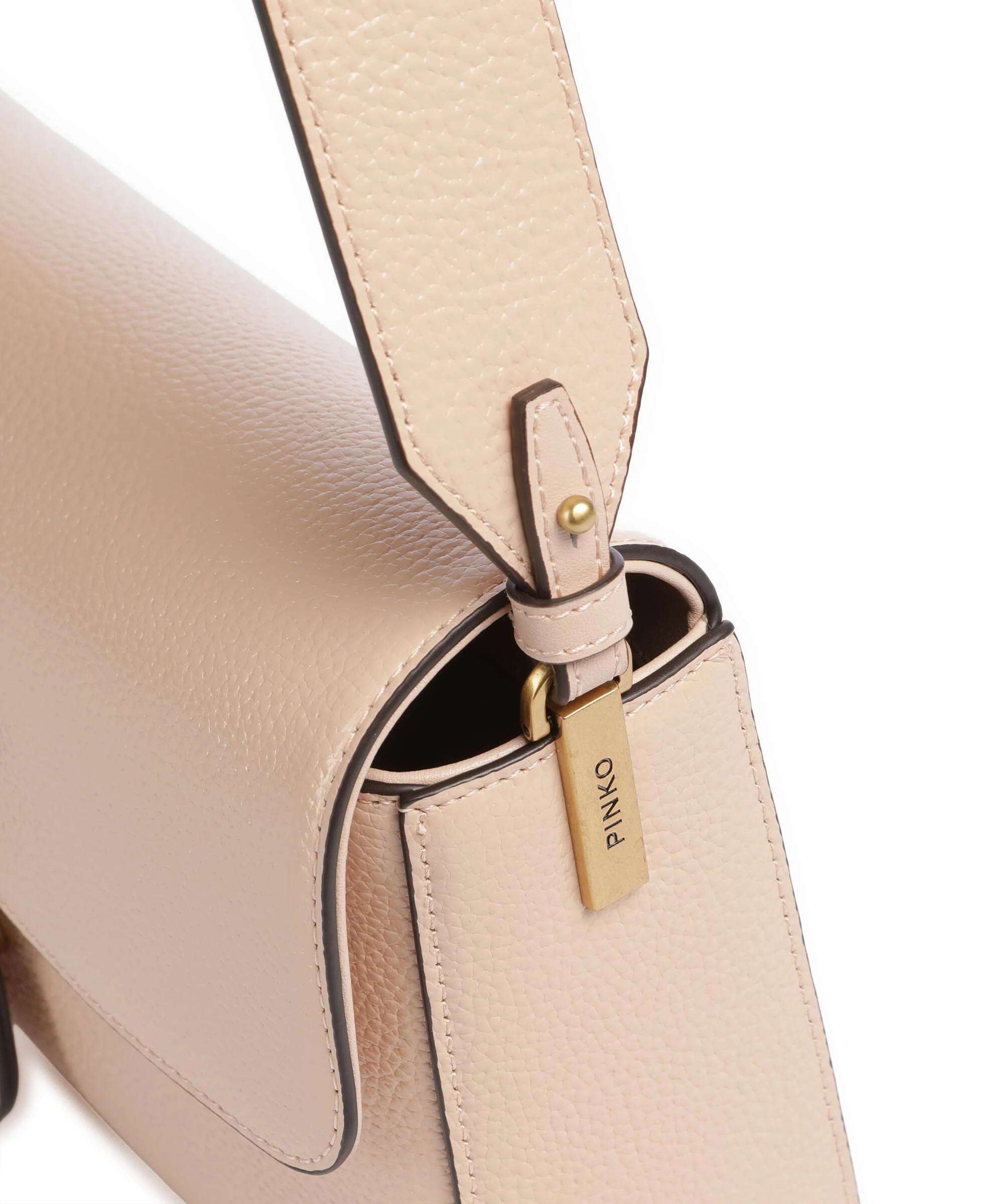 Pinko Love One Classic Slouchy Sac porté épaule light pink/antique gold - Image 4