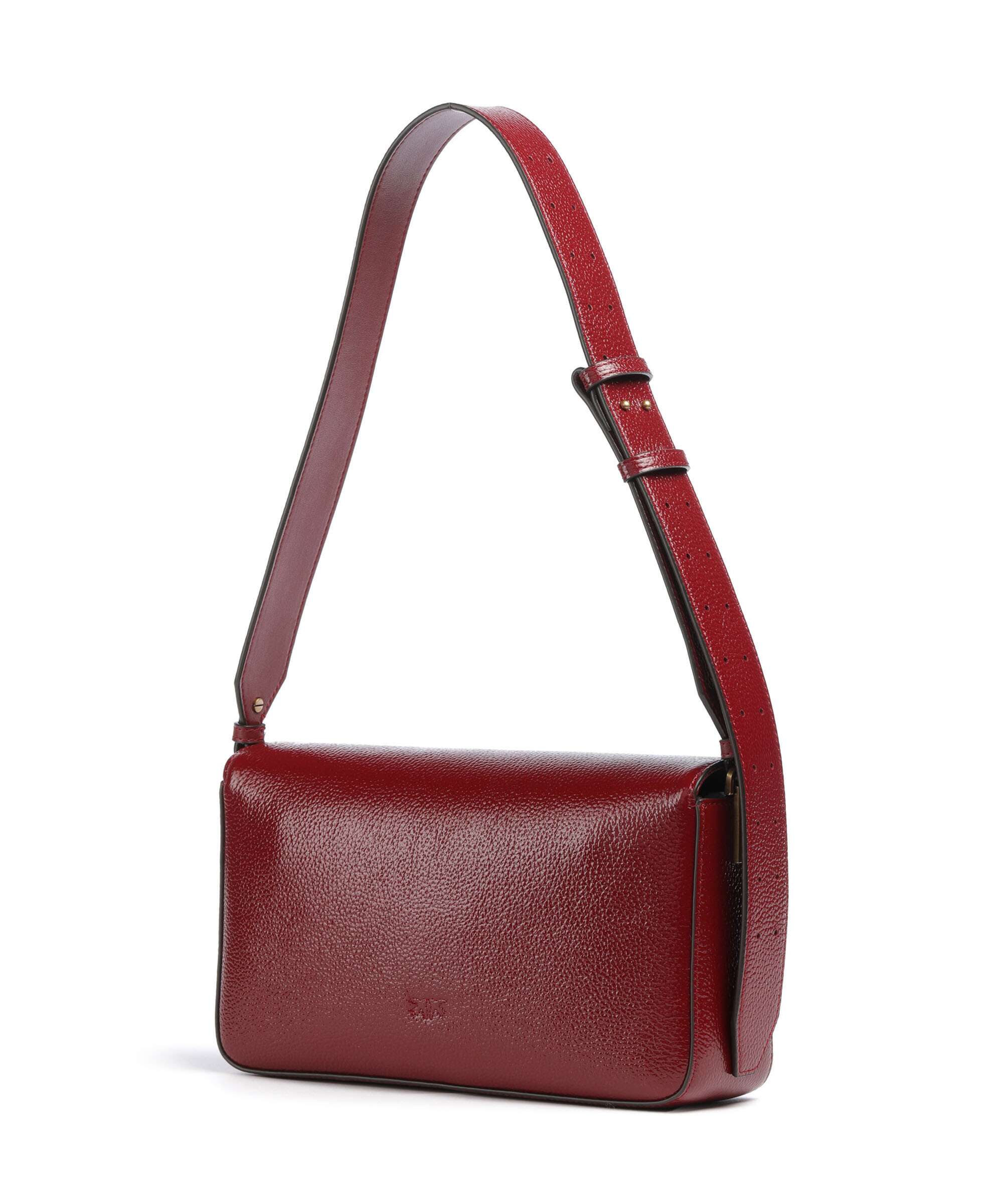 Pinko Love One Classic Slouchy Sac porté épaule rosso scuro/antique gold - Image 2