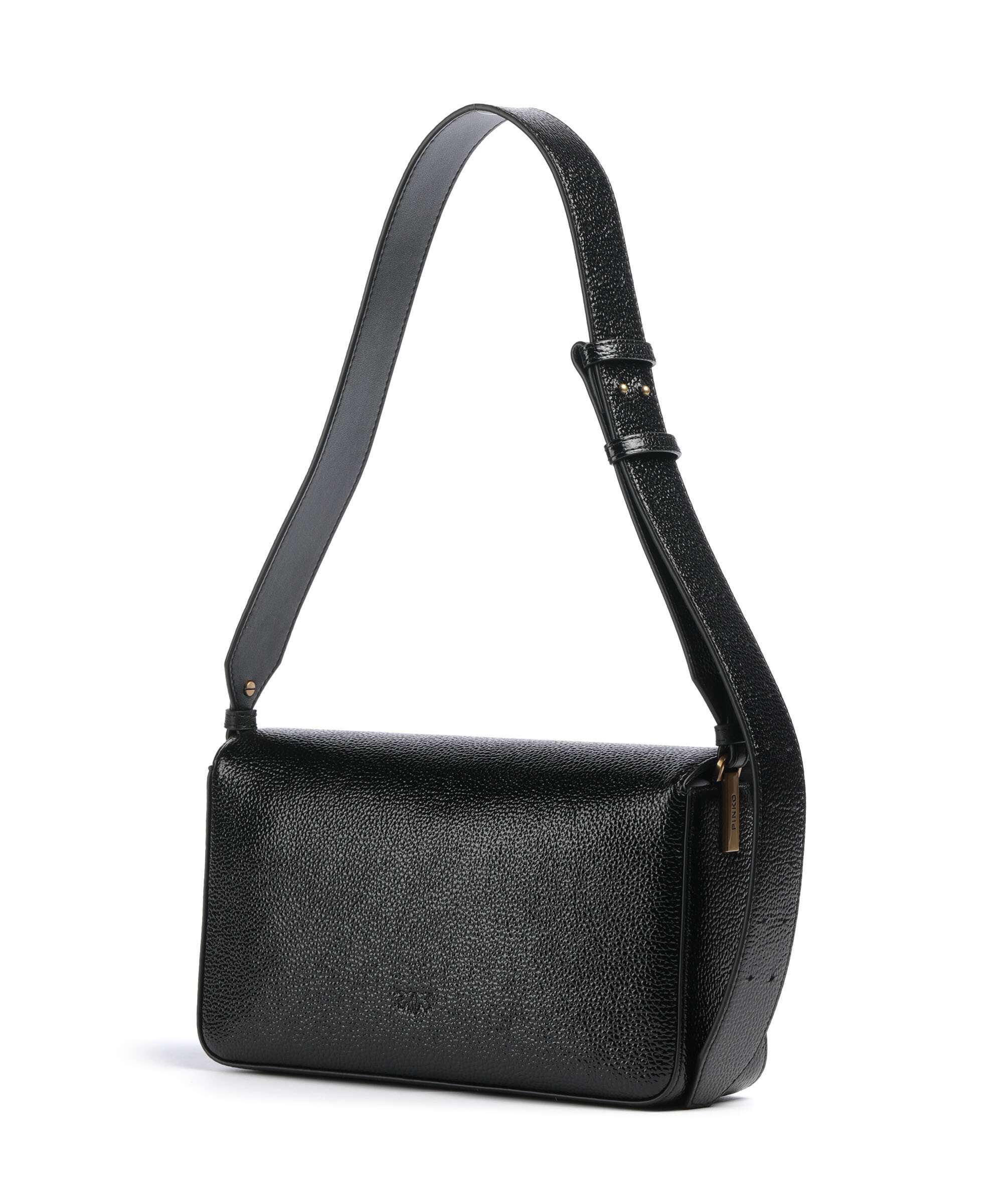 Pinko Love One Classic Slouchy Sac porté épaule nero/antique gold - Image 2