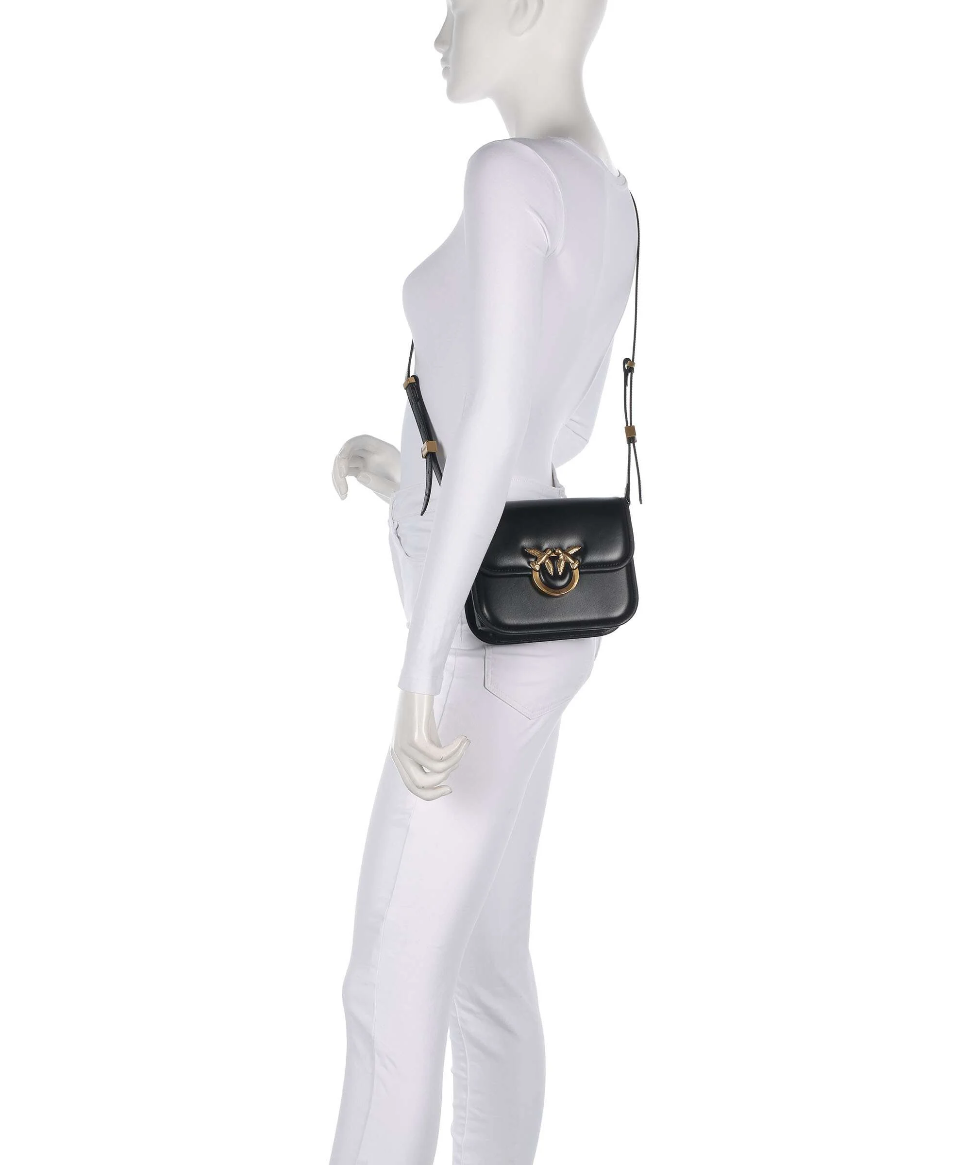 Pinko Love One Mini Sac bandoulière nero/antique gold - Image 3