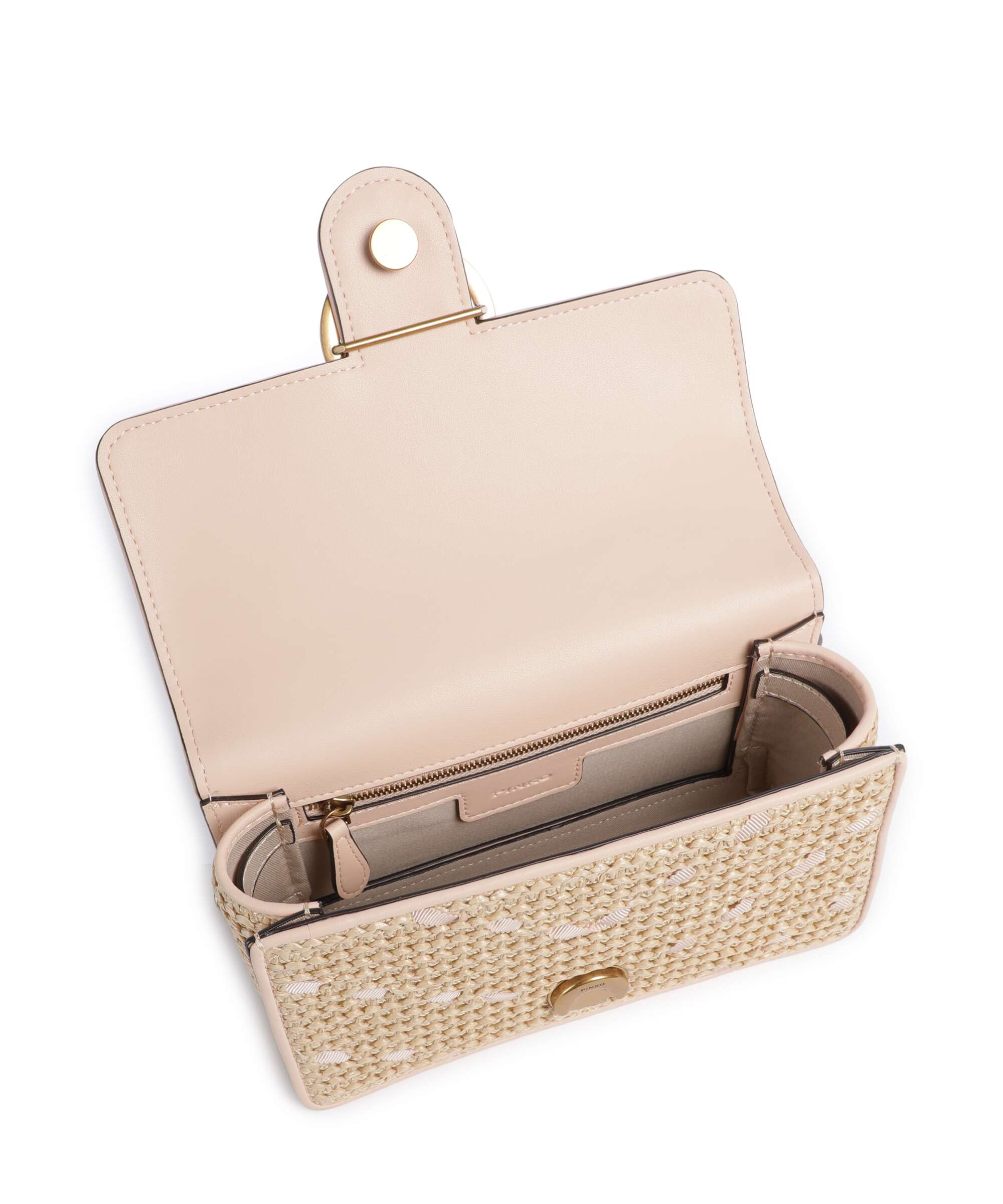 Pinko Love One Mini Sac bandoulière paglia/rosa/antique gold - Image 6
