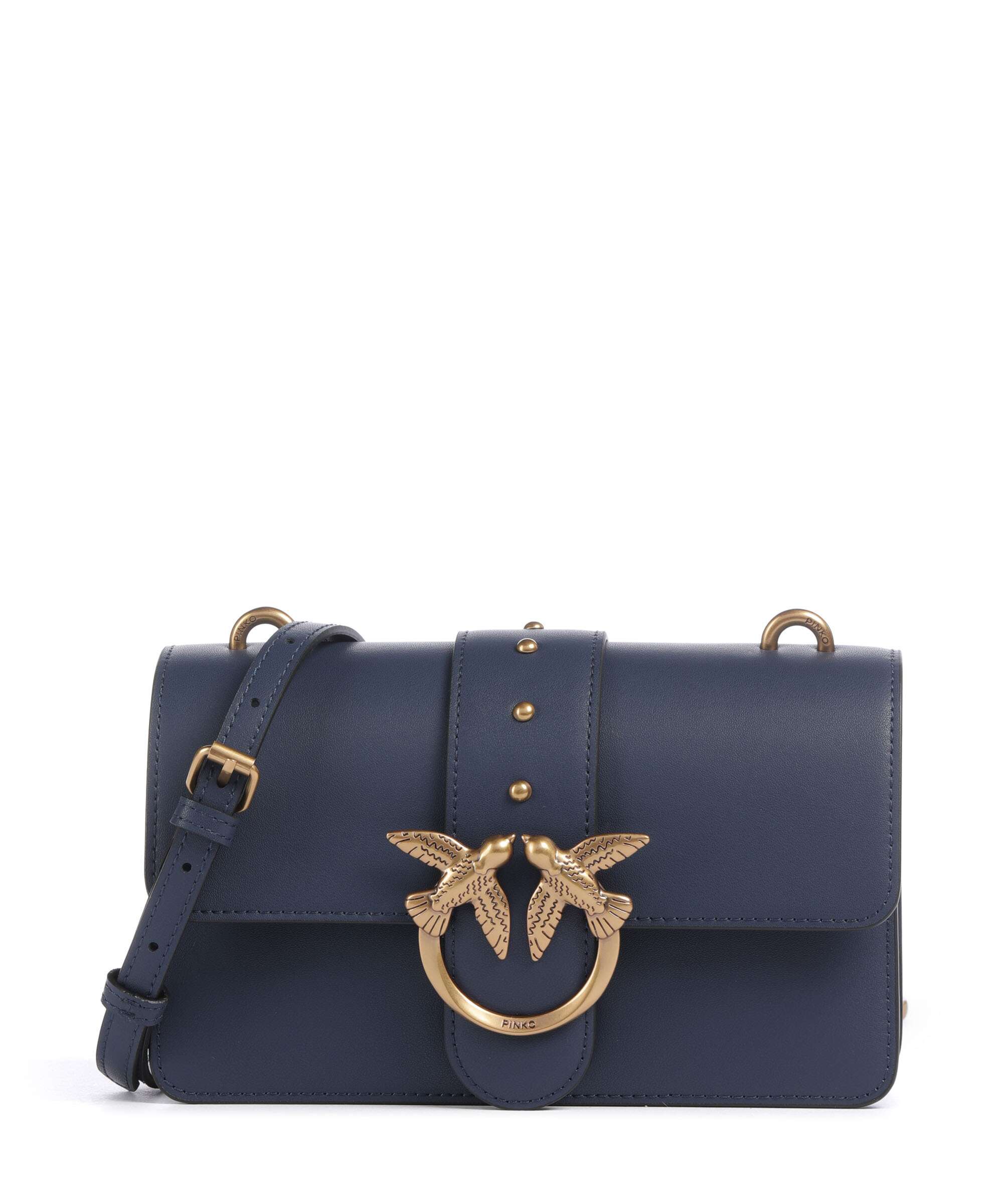 Pinko Love One Mini Sac bandoulière blu indaco ombroso/antique gold