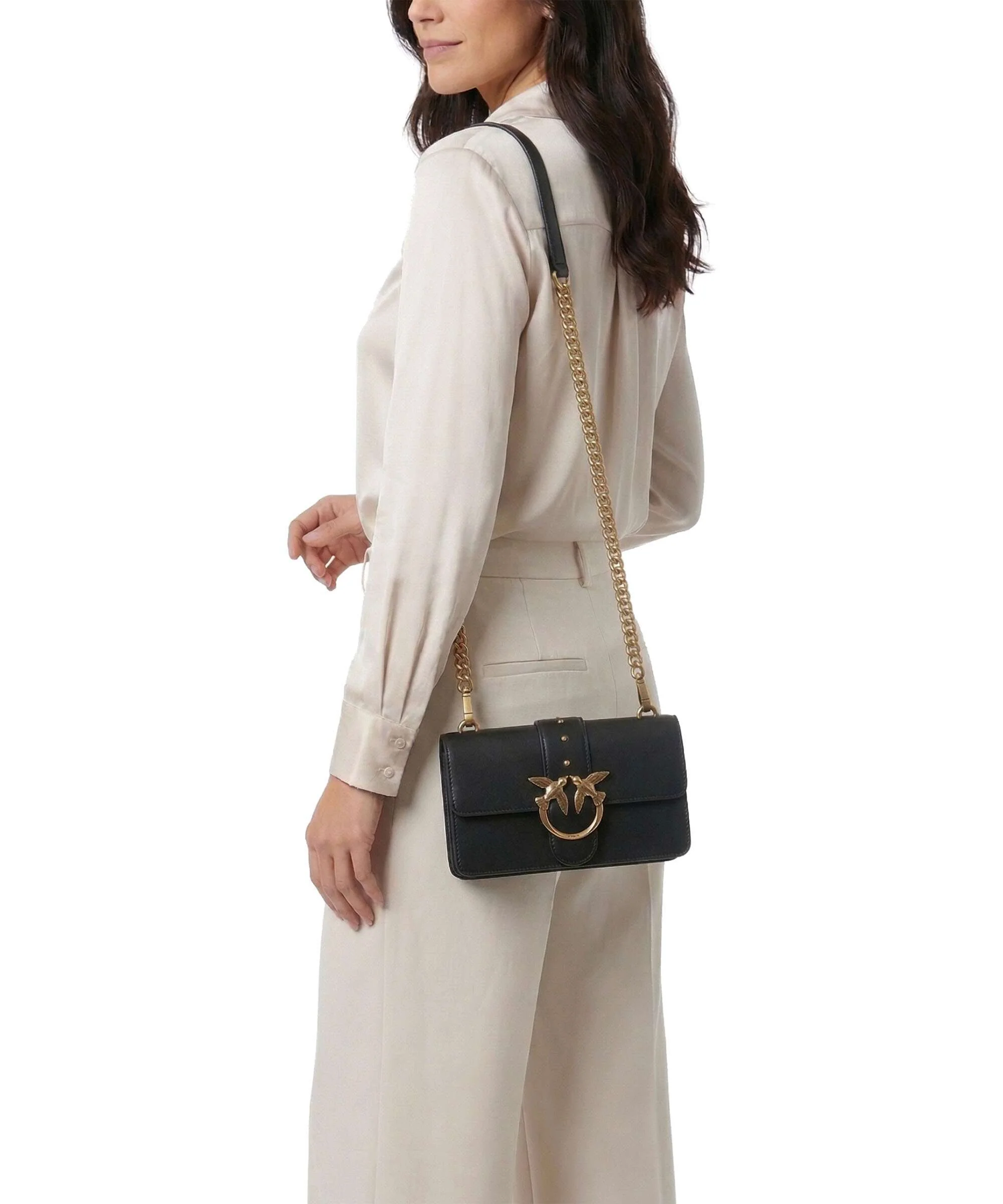 Pinko Love One Mini Sac bandoulière nero/antique gold - Image 3