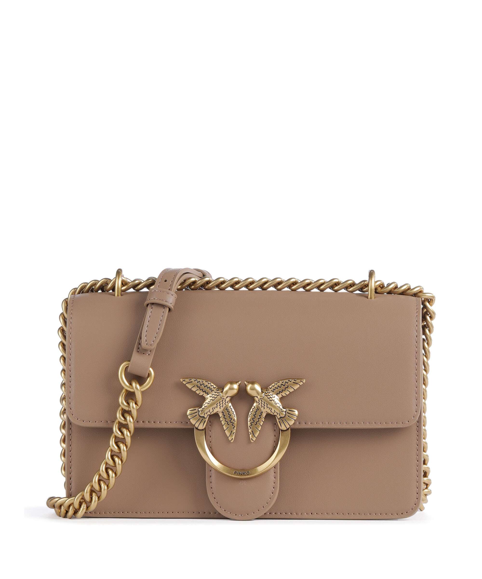 Pinko Love One Mini Sac porté épaule biscotto zenzero
