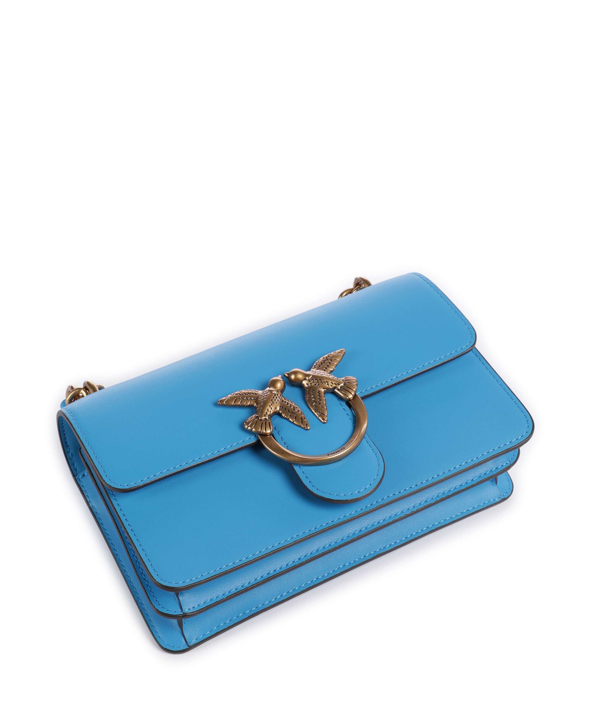 Pinko Love One Mini Sac porté épaule azzurro dresda/antique gold - Image 6