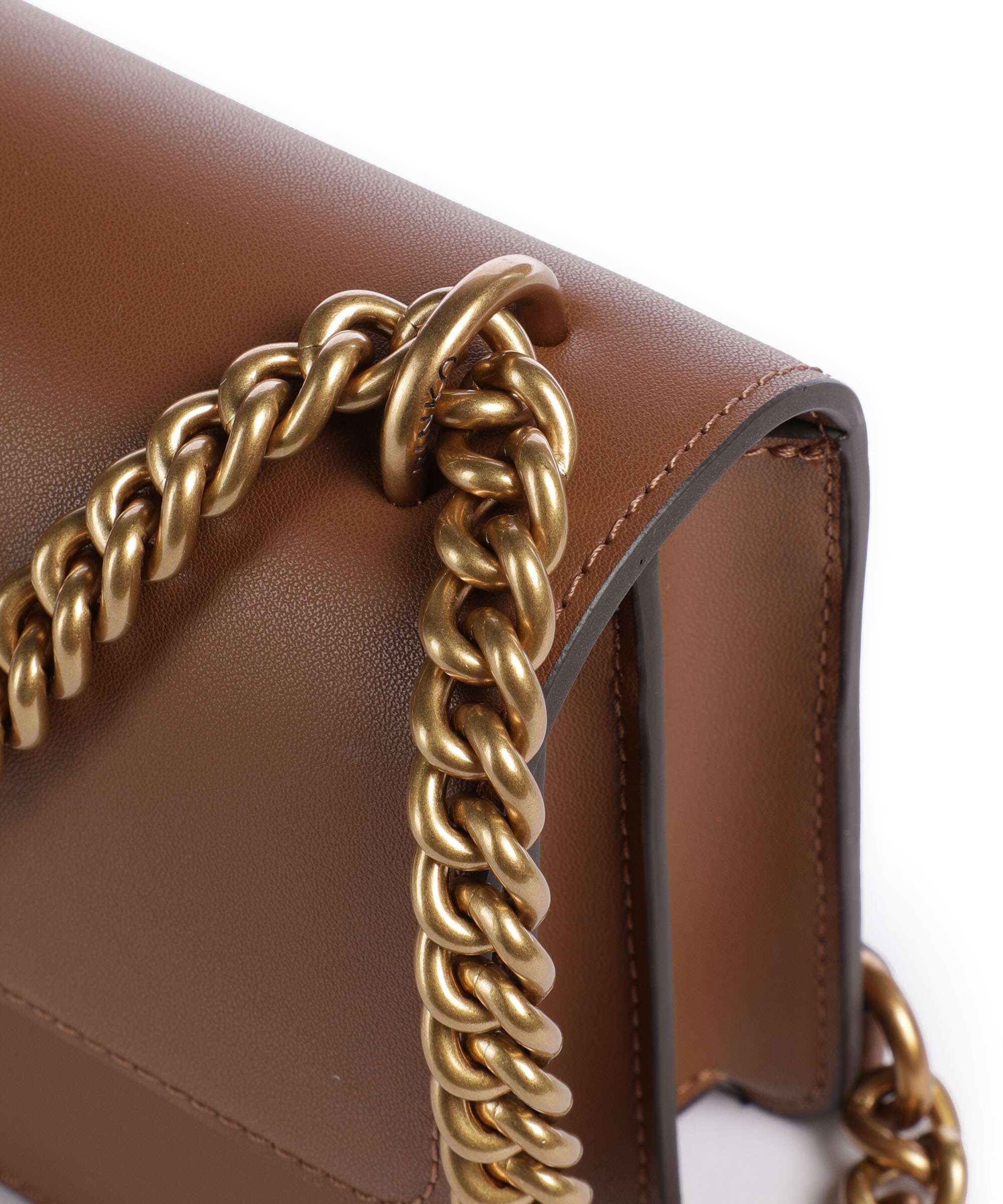 Pinko Love One Mini Sac porté épaule marrone/leone/antique gold - Image 5