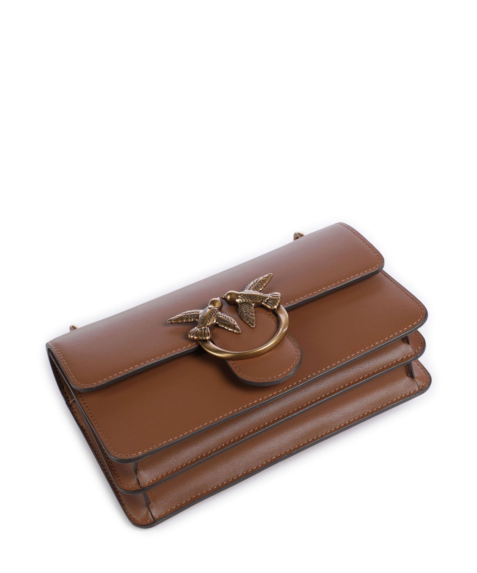 Pinko Love One Mini Sac porté épaule marrone/leone/antique gold - Image 6