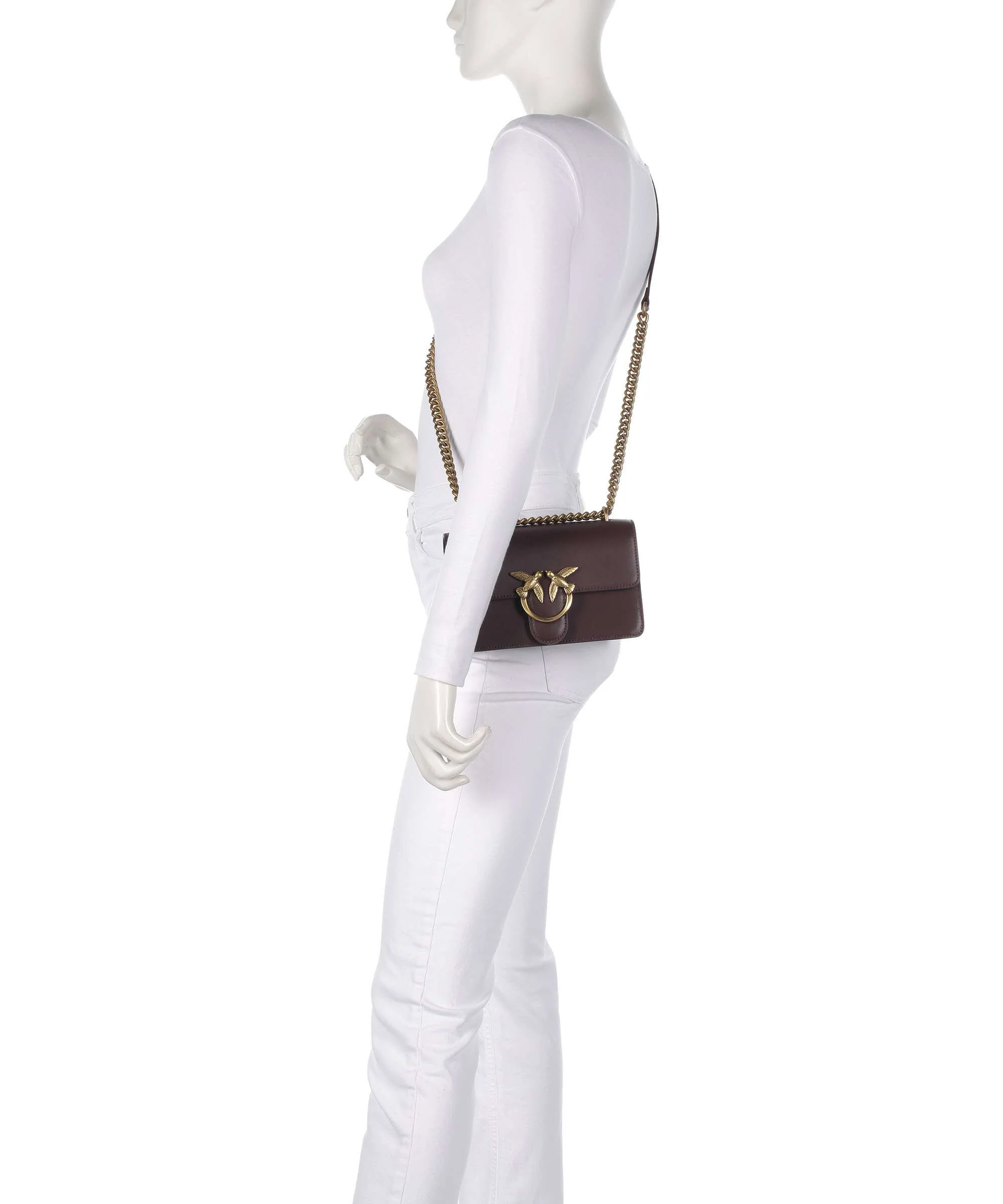 Pinko Love One Mini Sac porté épaule uva di catawba/antique gold - Image 3