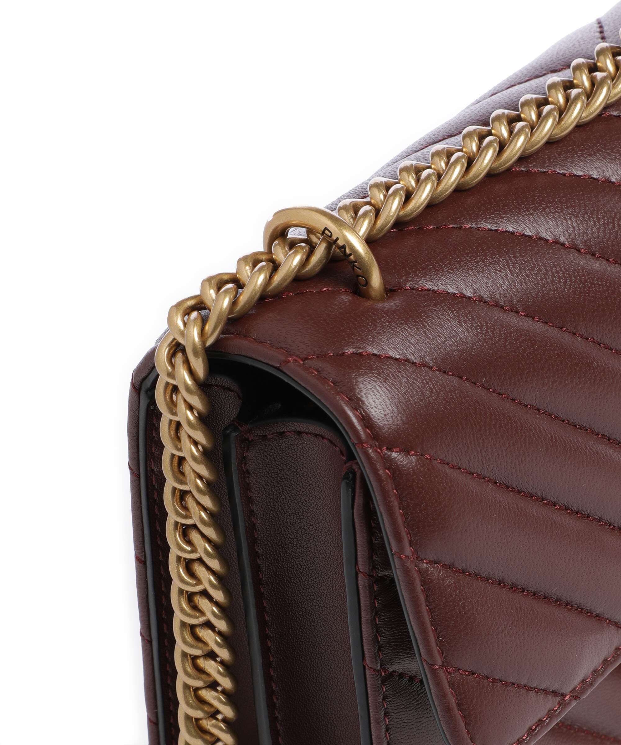 Pinko Love One Mini Sac porté épaule burgundy wine/antique gold - Image 5
